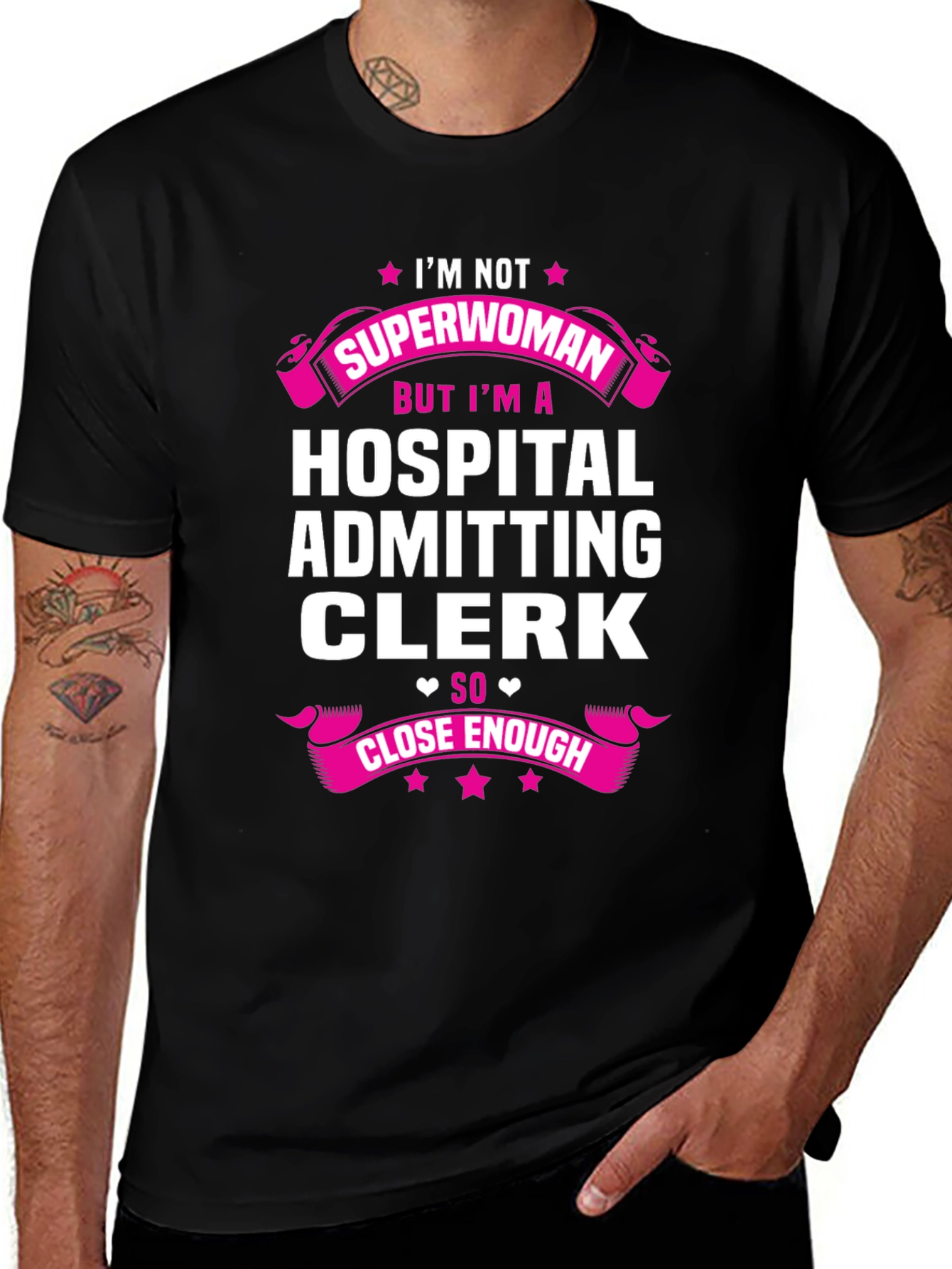 Hospital Admitting Clerk Superwoman T-Shirt