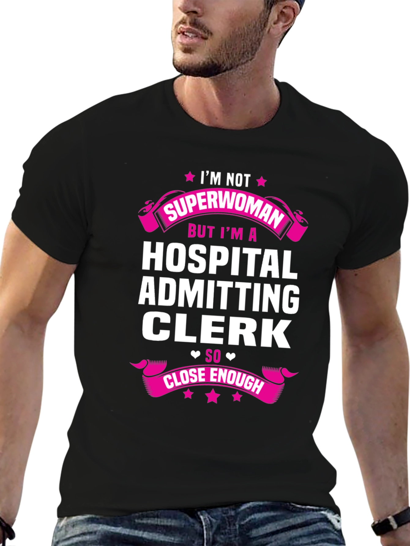 Hospital Admitting Clerk Superwoman T-Shirt