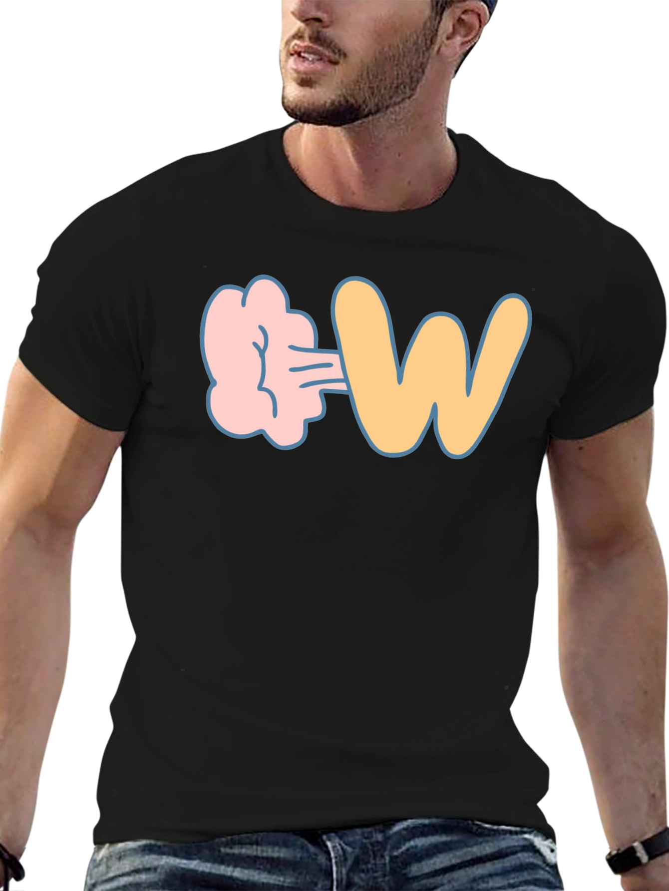 Farting W Funny Graphic T-Shirt