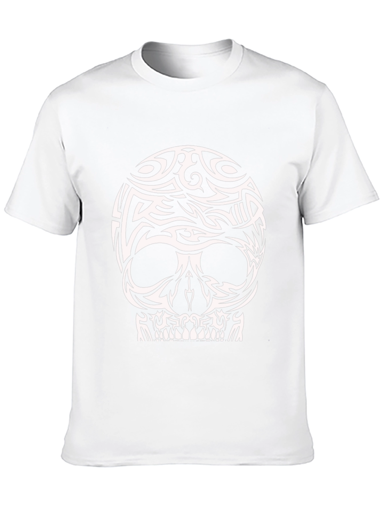 Tribal Skull Graphic Tee - Black