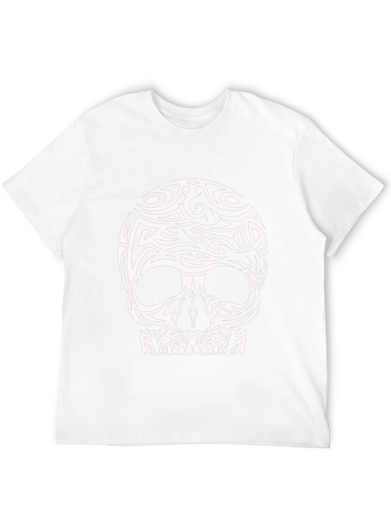 Tribal Skull Graphic Tee - Black