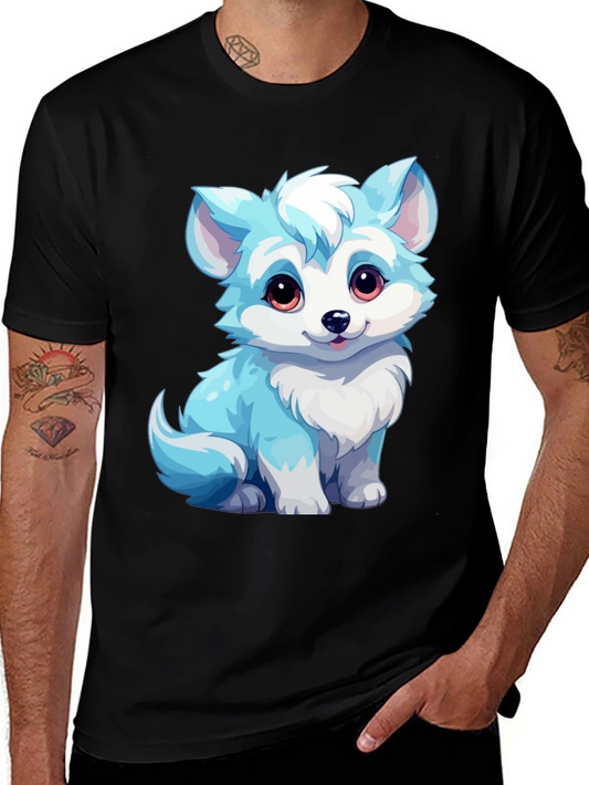Cute Blue Puppy Graphic Tee