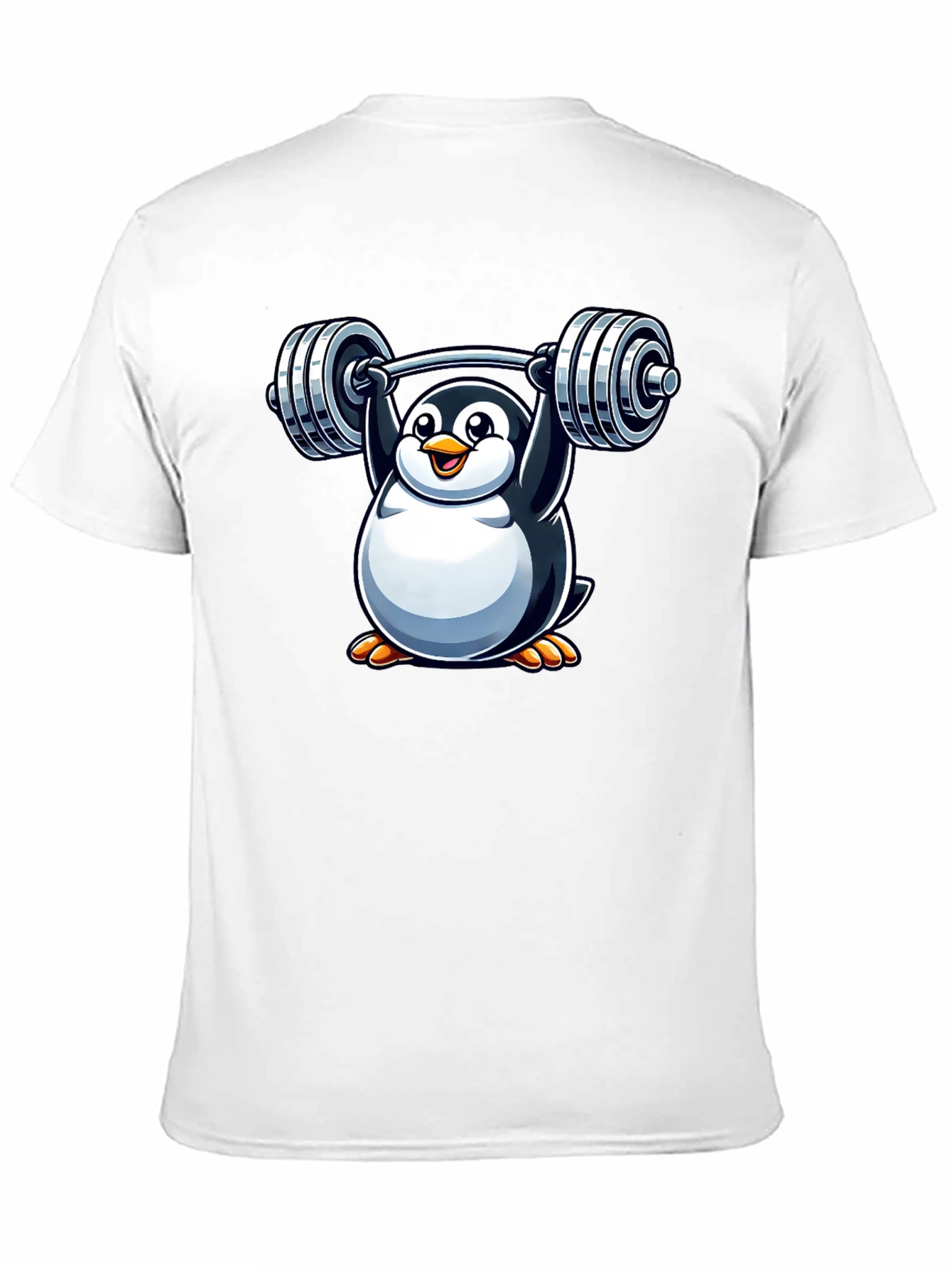 Penguin Weightlifting T-Shirt - Funny Gym Tee