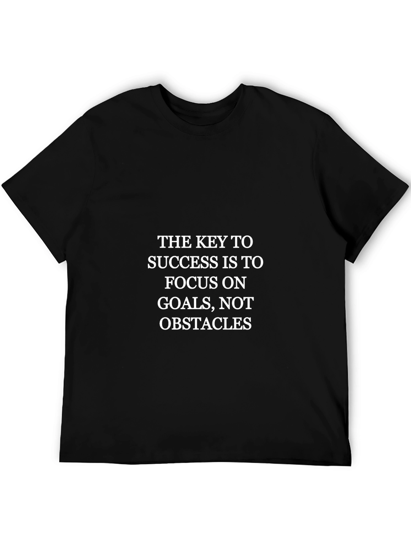 Motivational Black T-Shirt - Focus on Goals