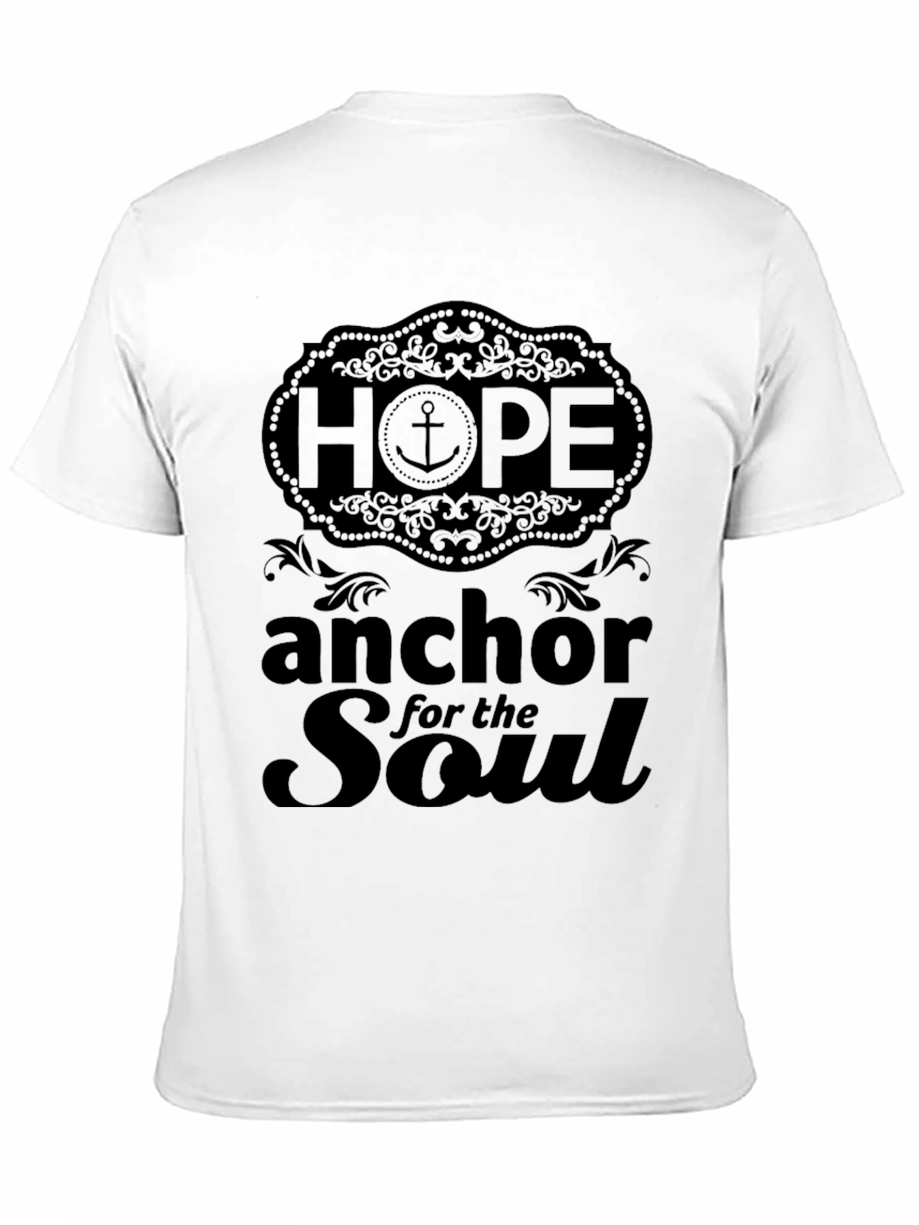 Hope Anchor Soul Black Graphic T-Shirt