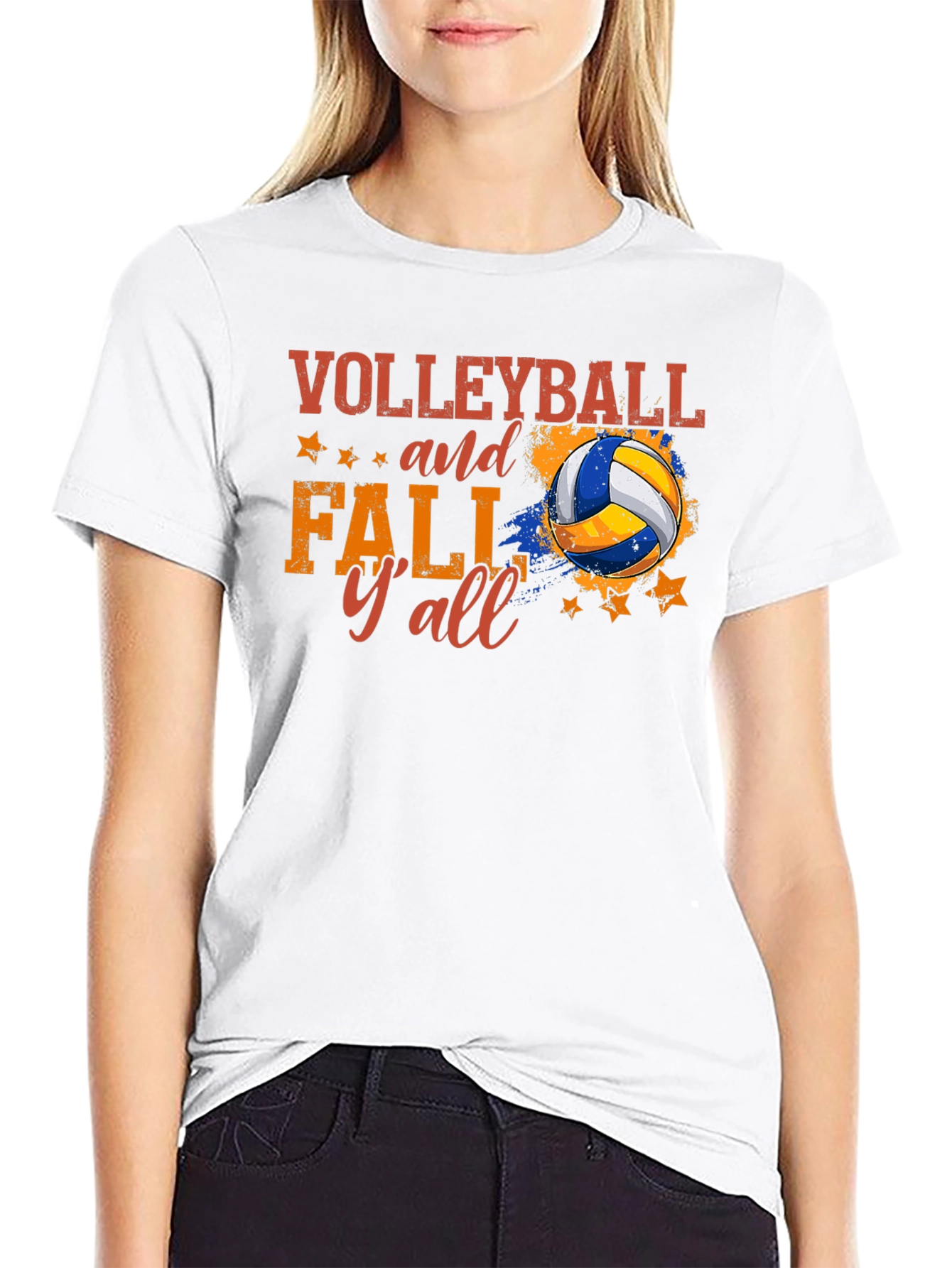Volleyball and Fall Yall Graphic Tee