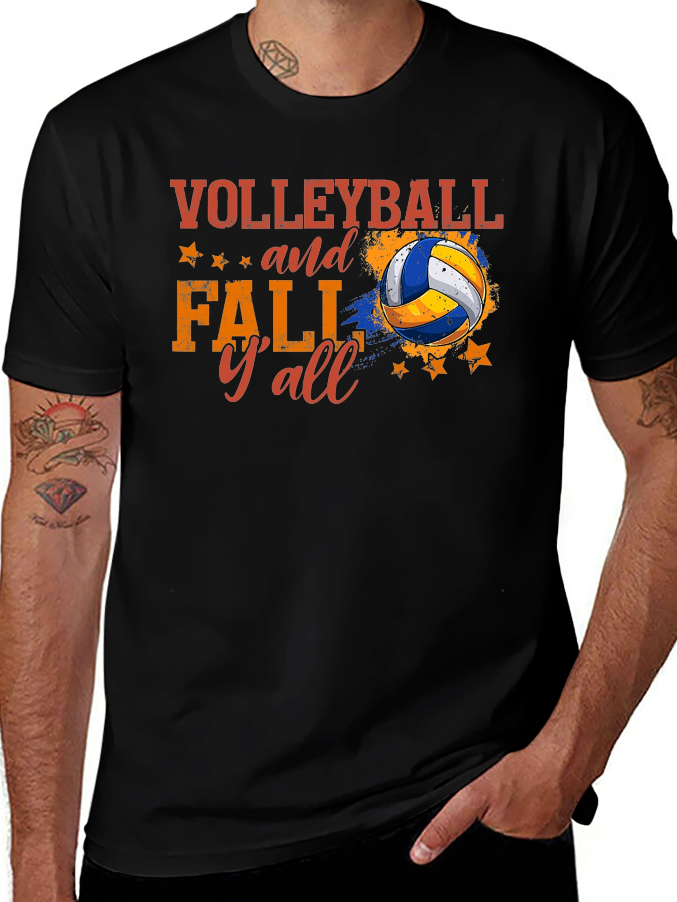 Volleyball and Fall Yall Graphic Tee