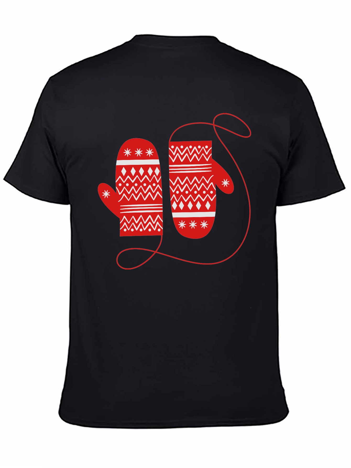 Festive Mitten Graphic Tee - Holiday Cheer