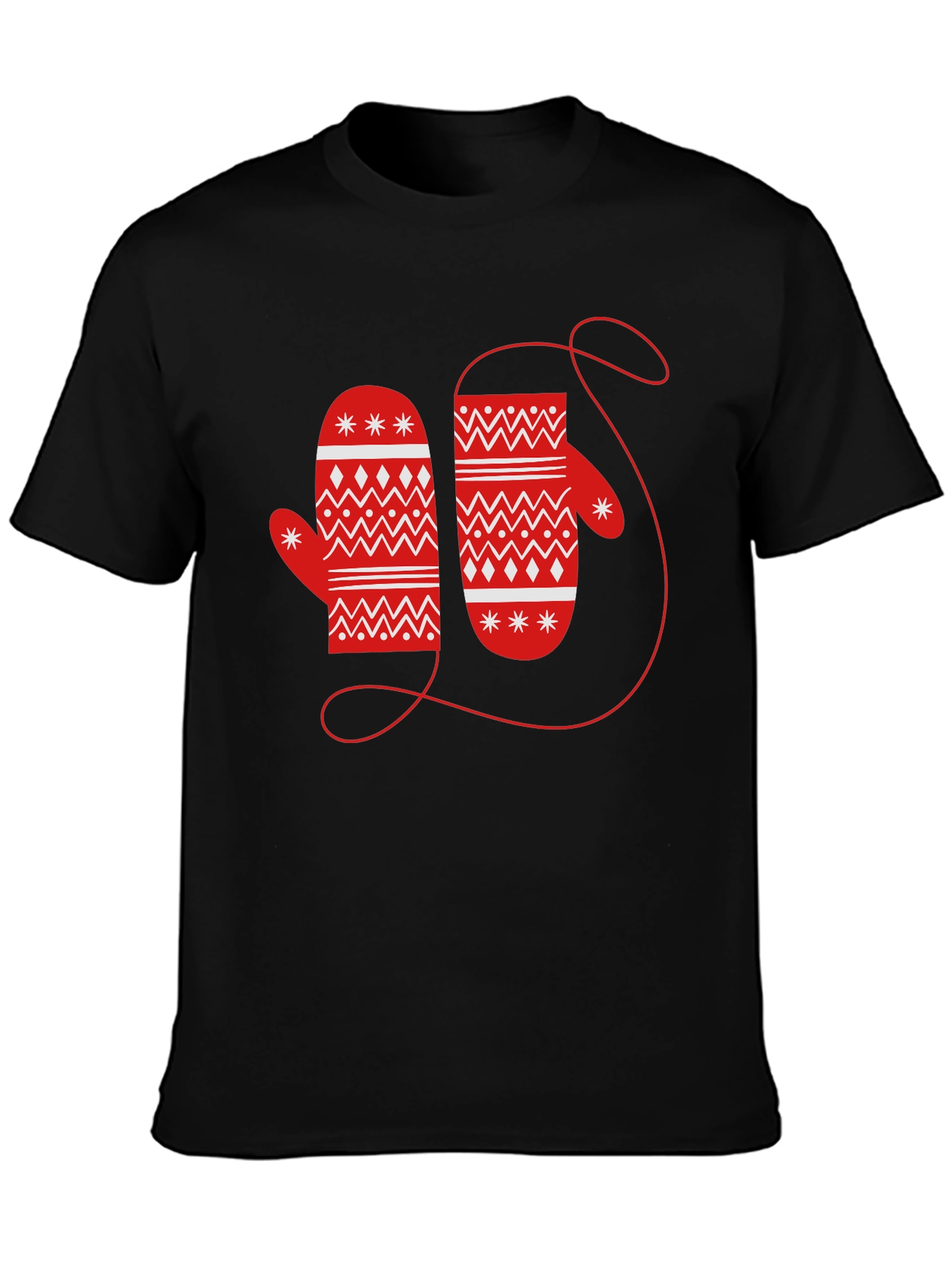 Festive Mitten Graphic Tee - Holiday Cheer