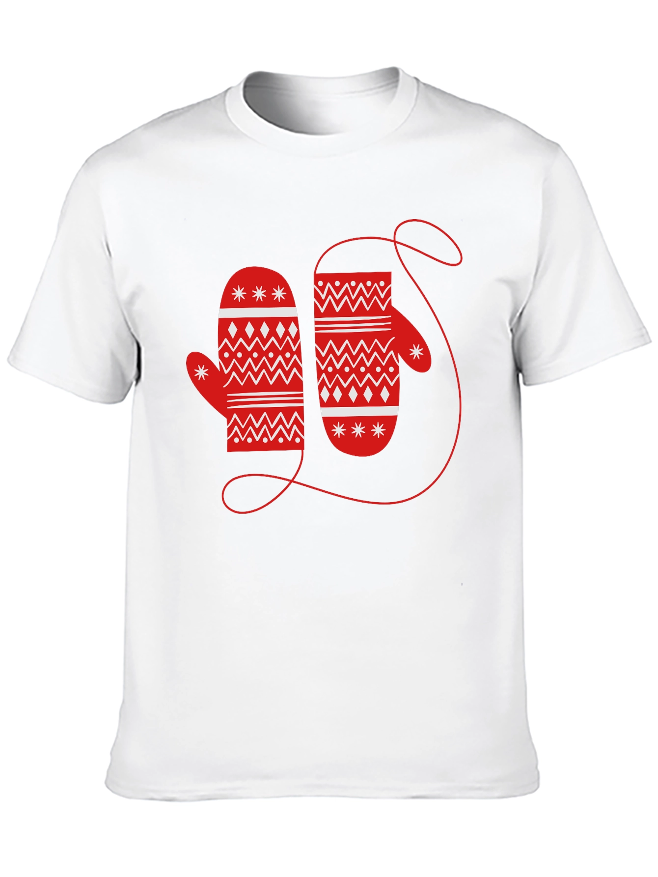 Festive Mitten Graphic Tee - Holiday Cheer