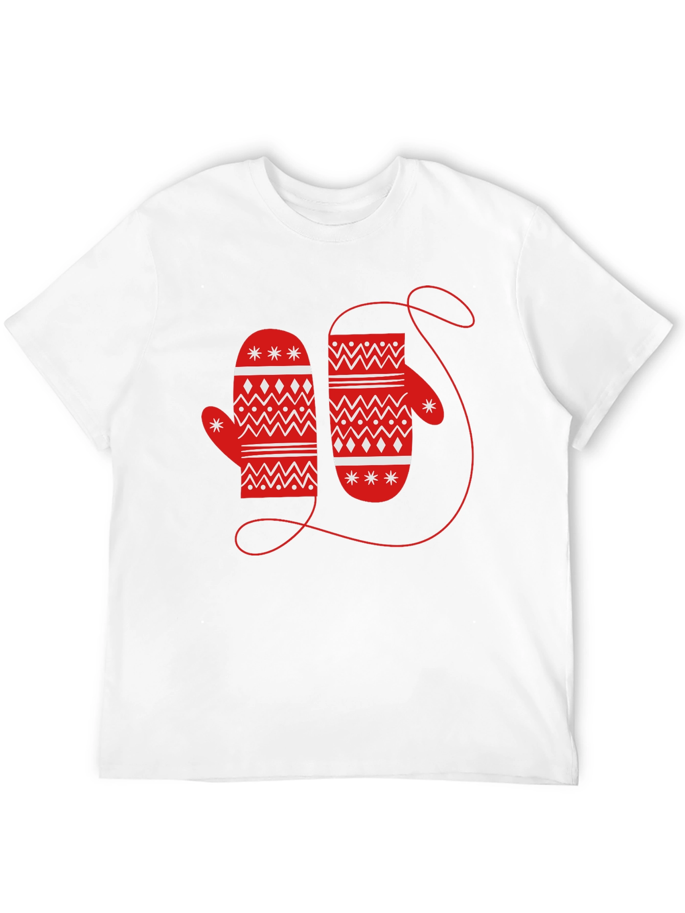Festive Mitten Graphic Tee - Holiday Cheer