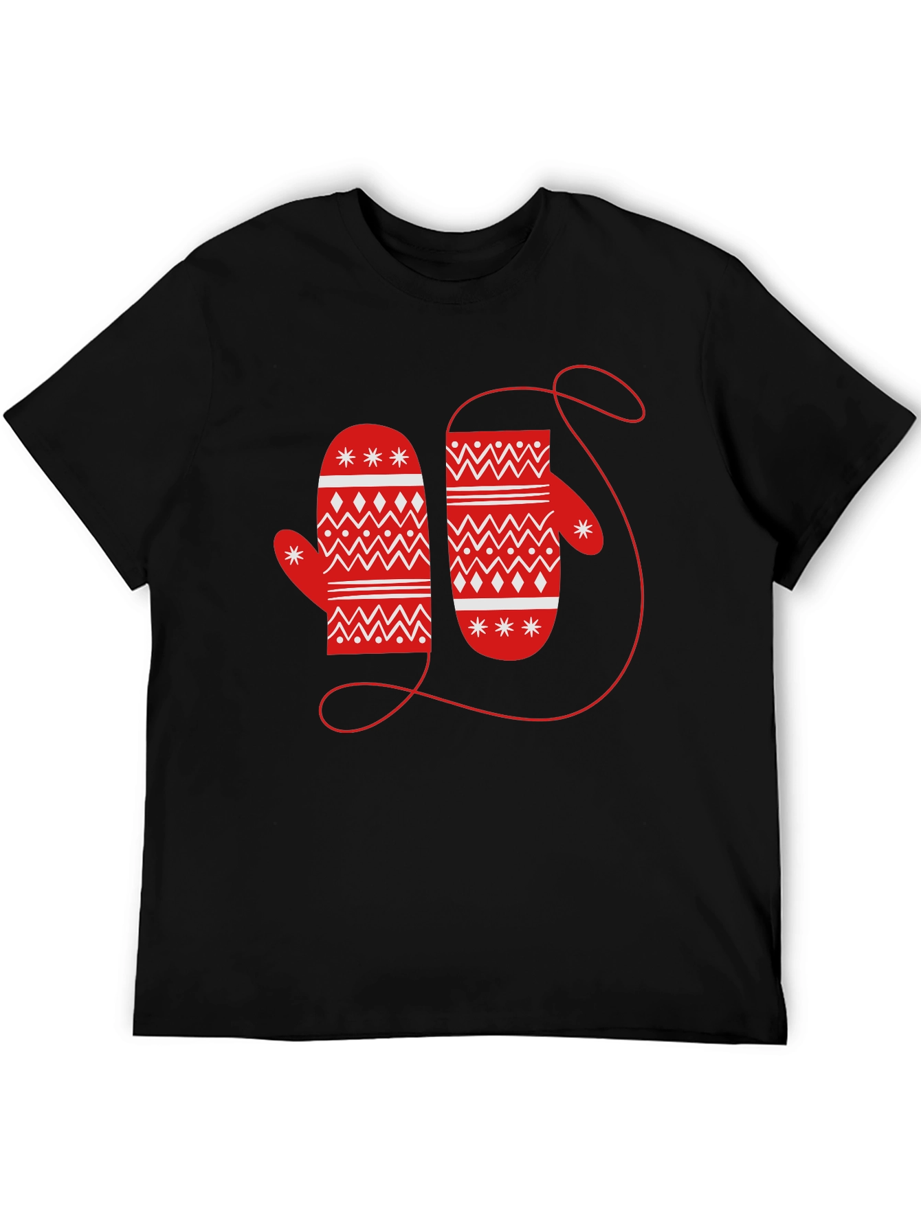Festive Mitten Graphic Tee - Holiday Cheer