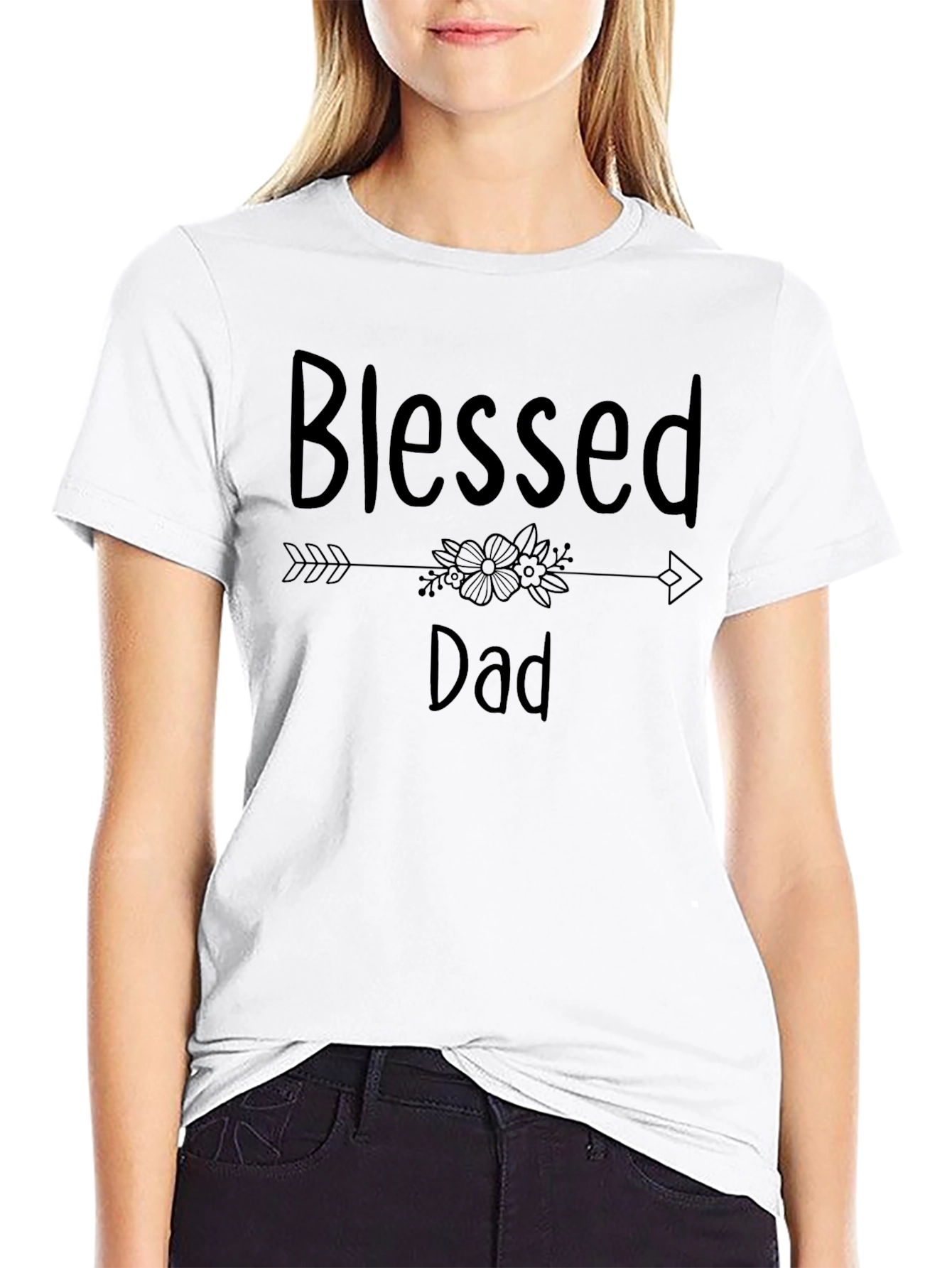 Blessed Dad Graphic Tee - Mens Black T-Shirt