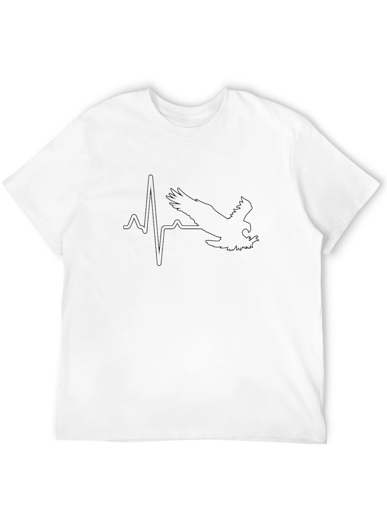 Eagle Heartbeat Graphic T-Shirt - Black