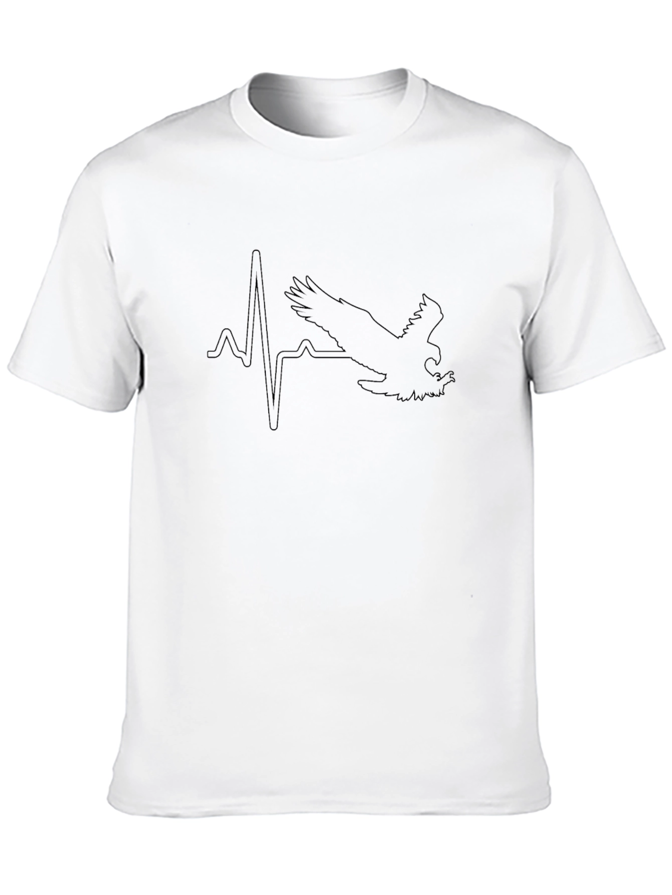 Eagle Heartbeat Graphic T-Shirt - Black