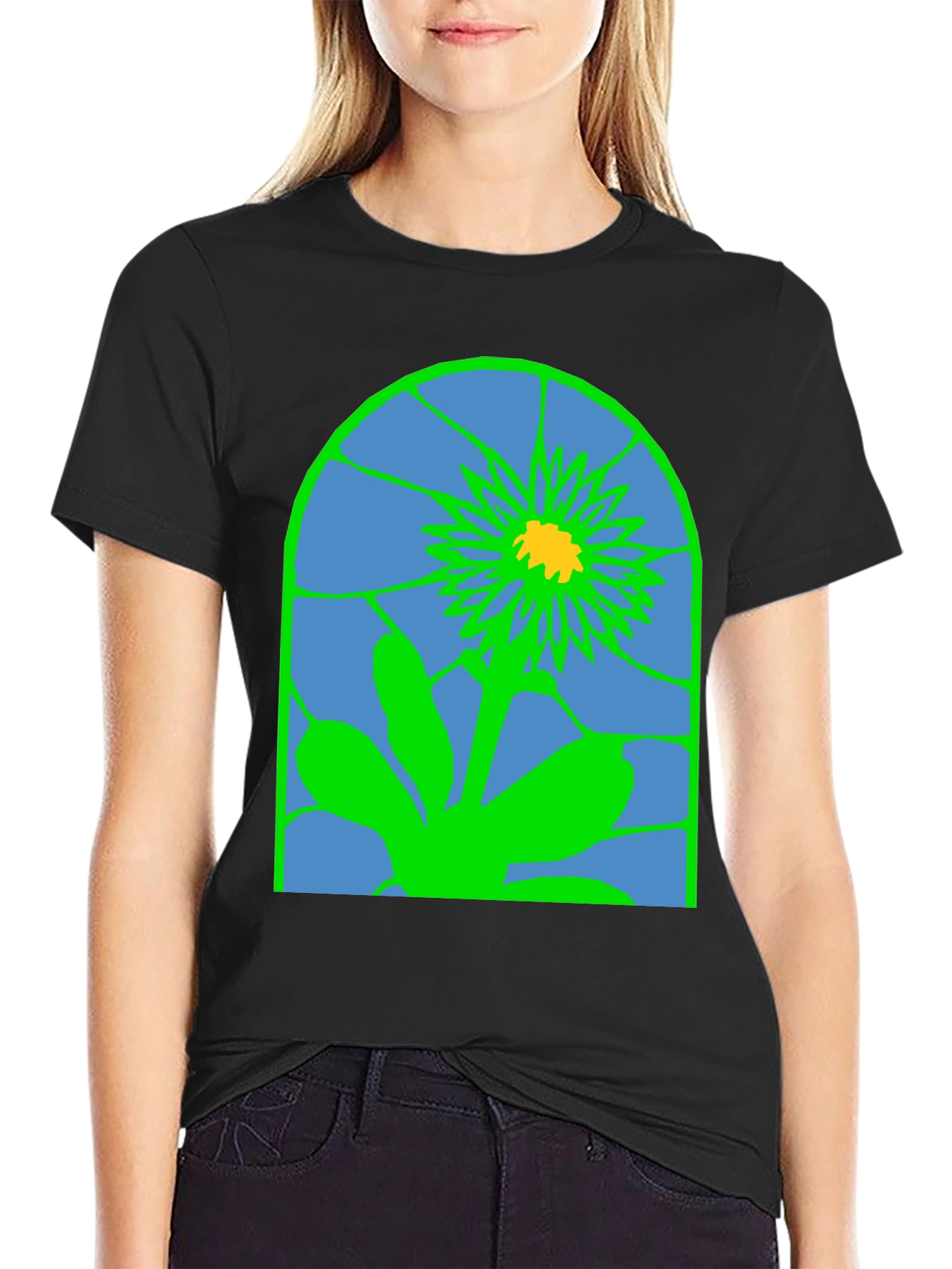 Abstract Floral Graphic Tee - Modern Art Shirt