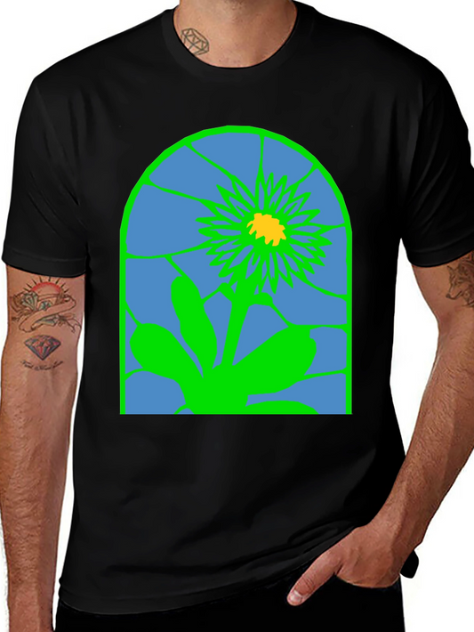 Abstract Floral Graphic Tee - Modern Art Shirt