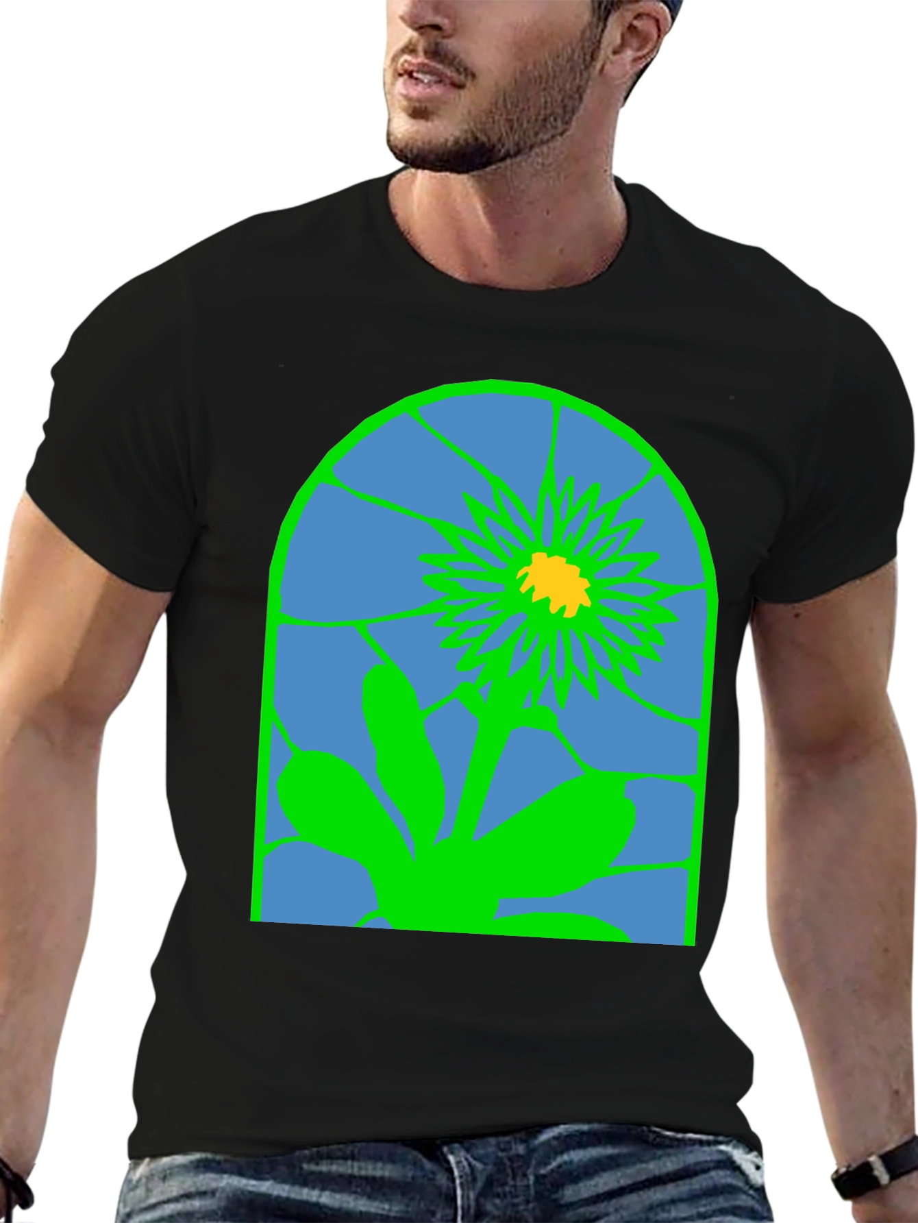 Abstract Floral Graphic Tee - Modern Art Shirt