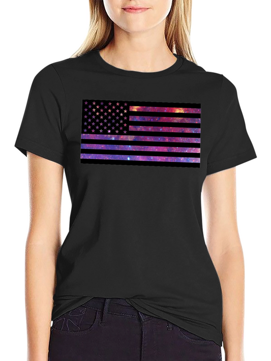 Galaxy American Flag Graphic Tee