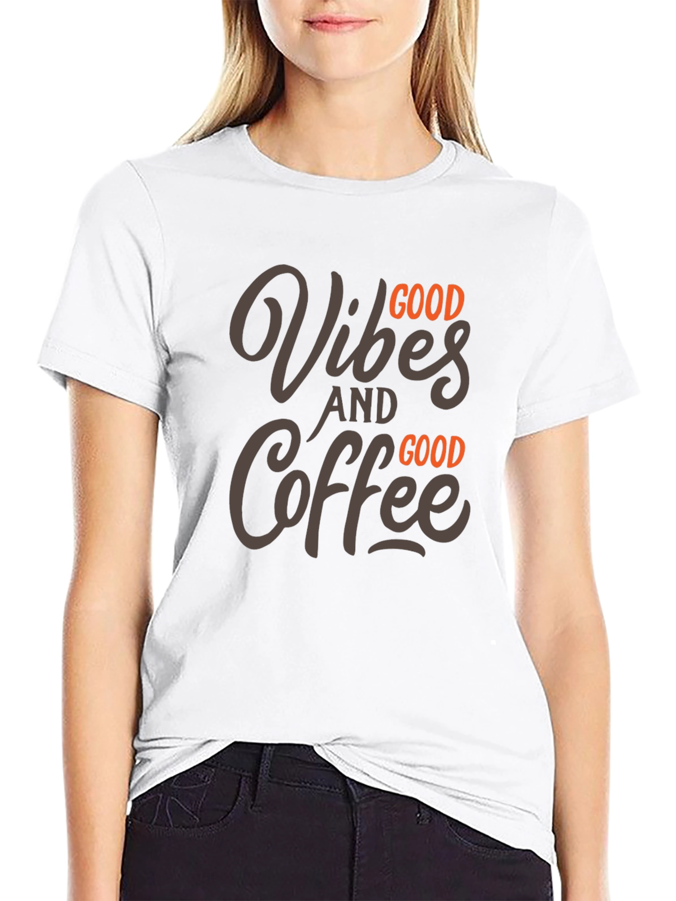 Good Vibes & Coffee Graphic Tee - Black