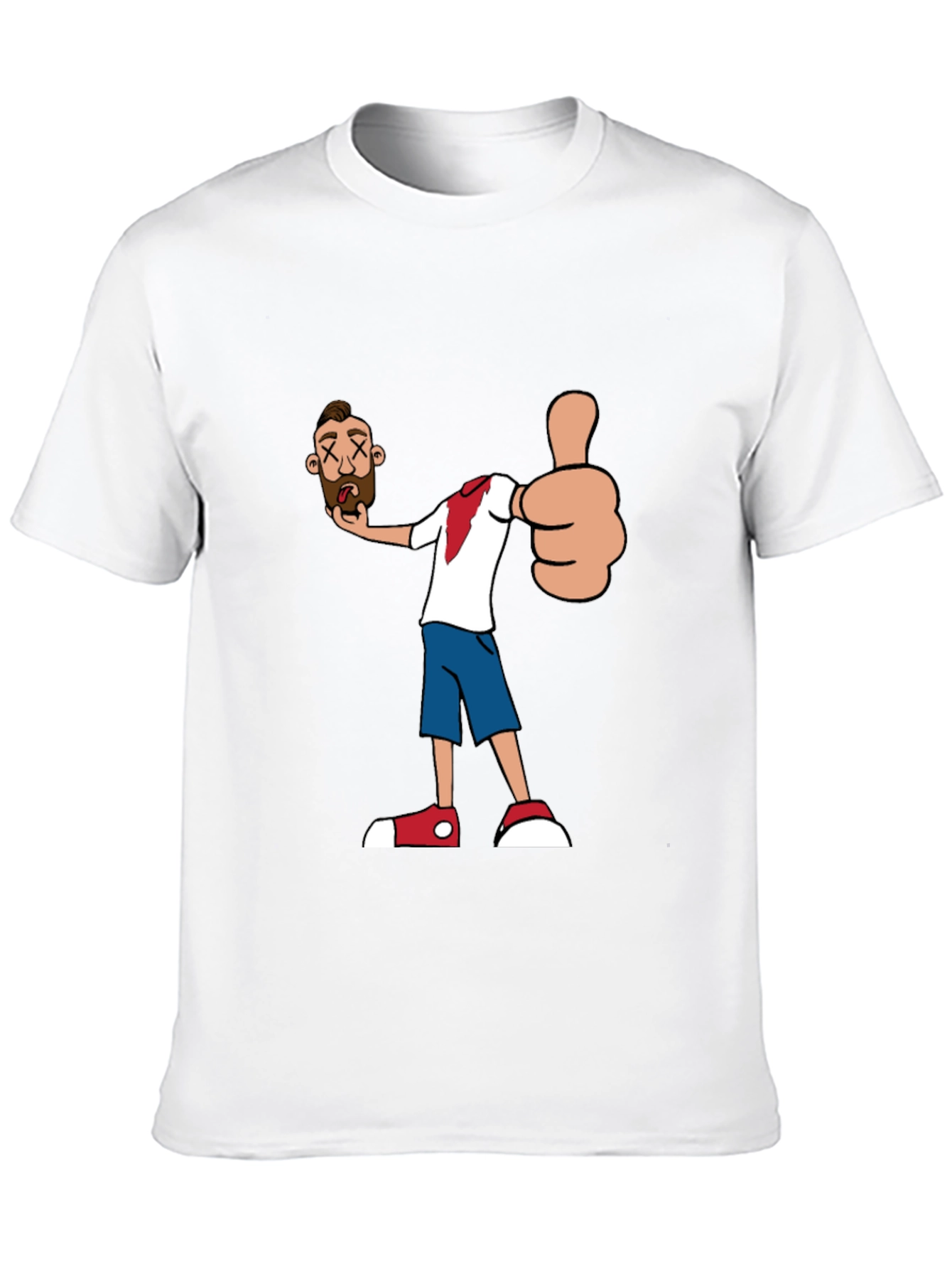 Funny Cartoon Head T-Shirt - Black