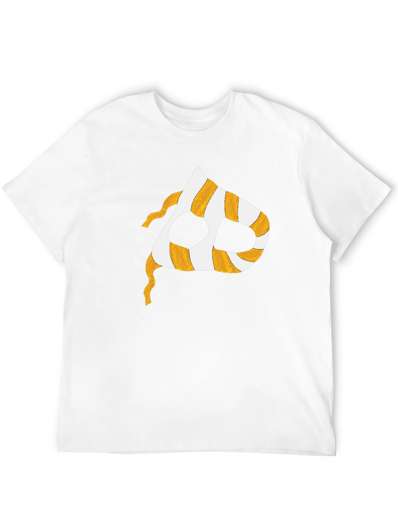 Striped Mask Graphic T-Shirt - Black