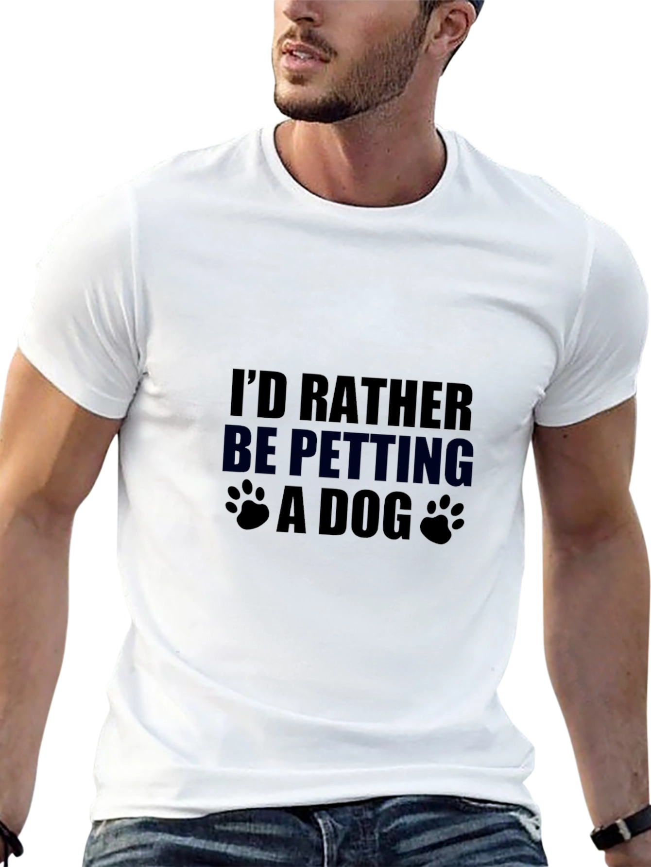 Id Rather Be Petting a Dog Graphic T-Shirt