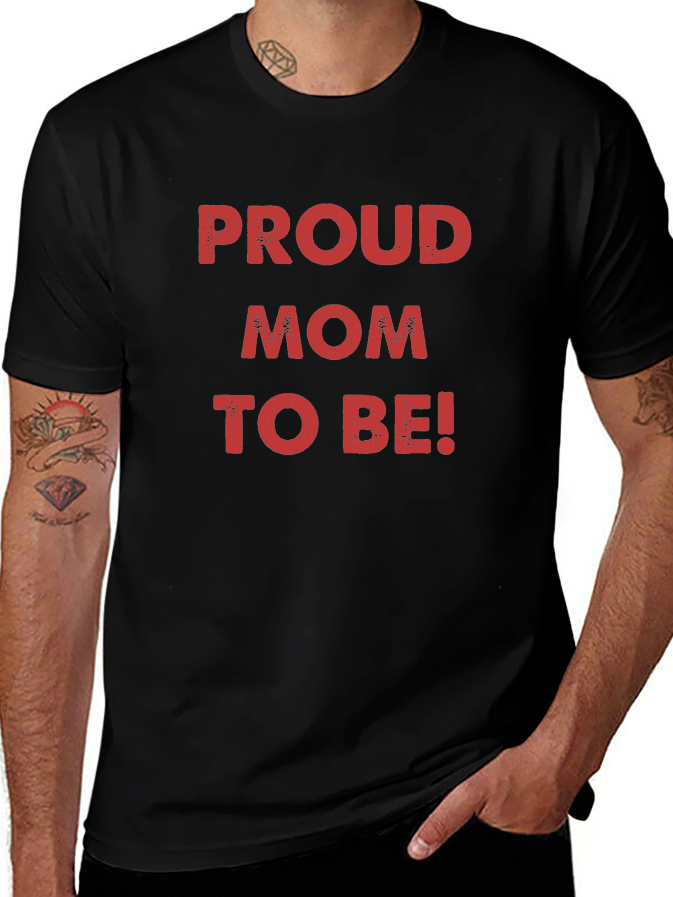 Proud Mom To Be! Black T-Shirt