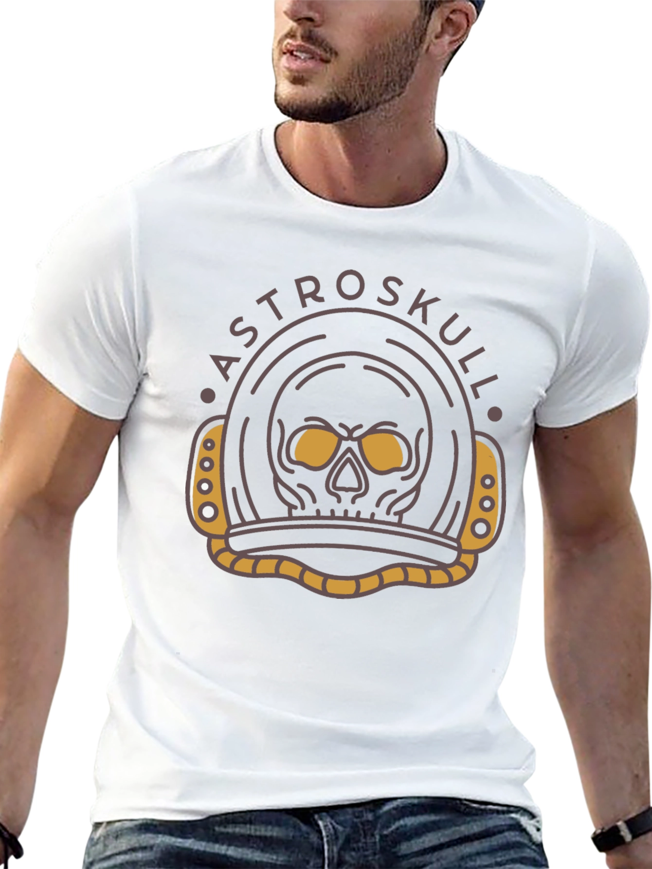AstroSkull Graphic Tee - Space Skull T-Shirt