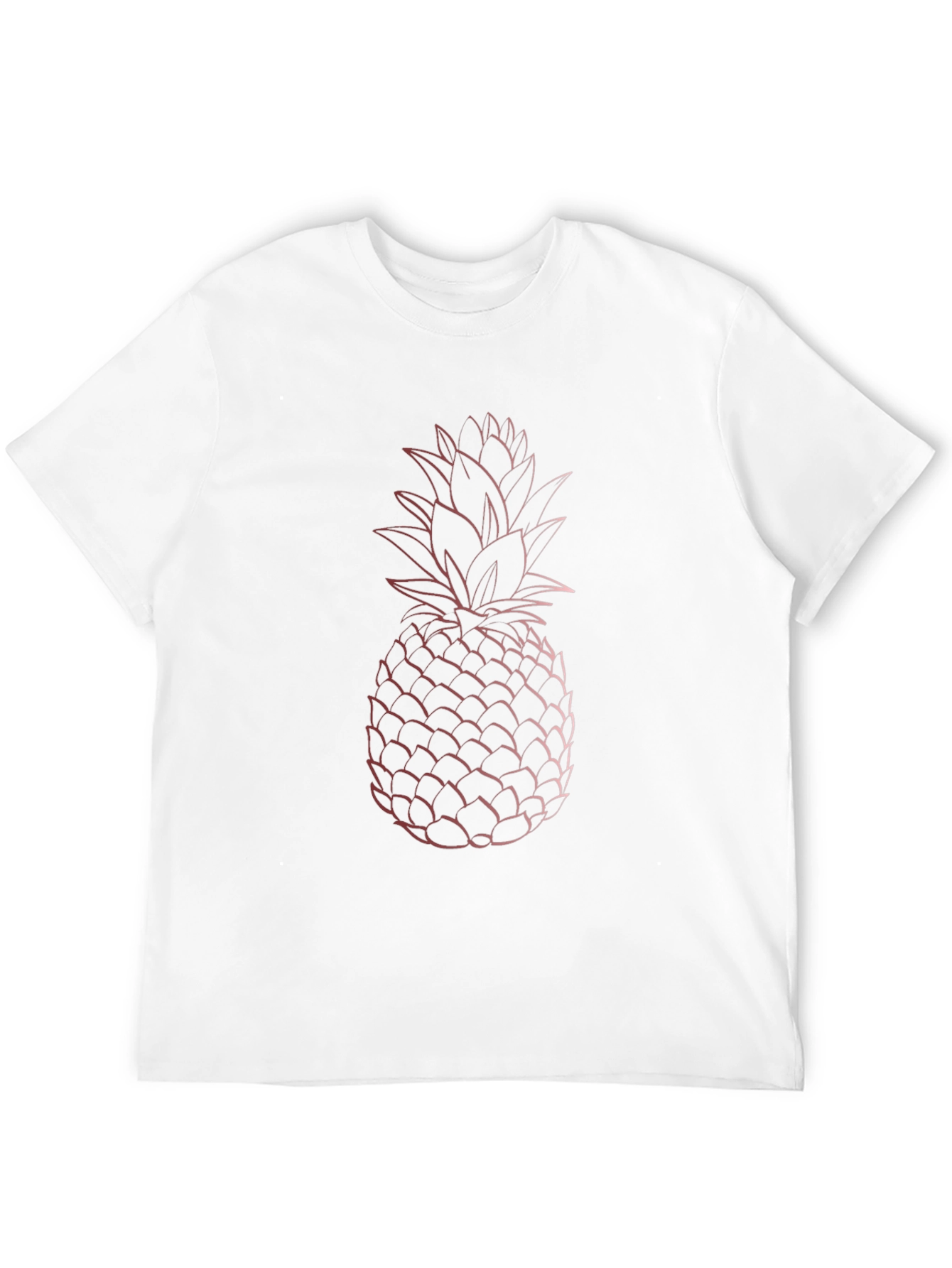 Stylish Black Pineapple Graphic Tee - Casual Comfort