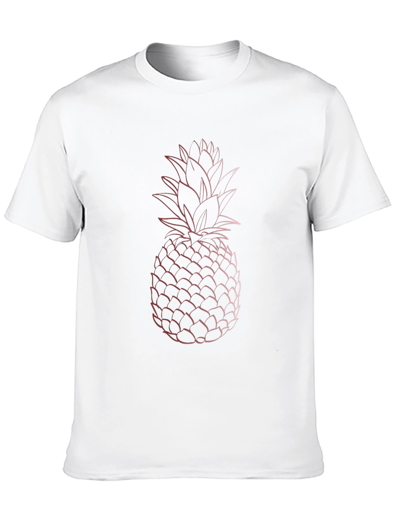 Stylish Black Pineapple Graphic Tee - Casual Comfort