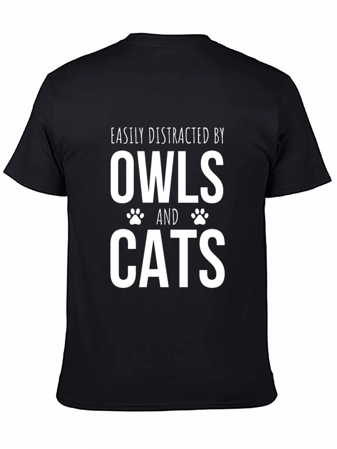 Easily Distracted By Owls and Cats T-Shirt