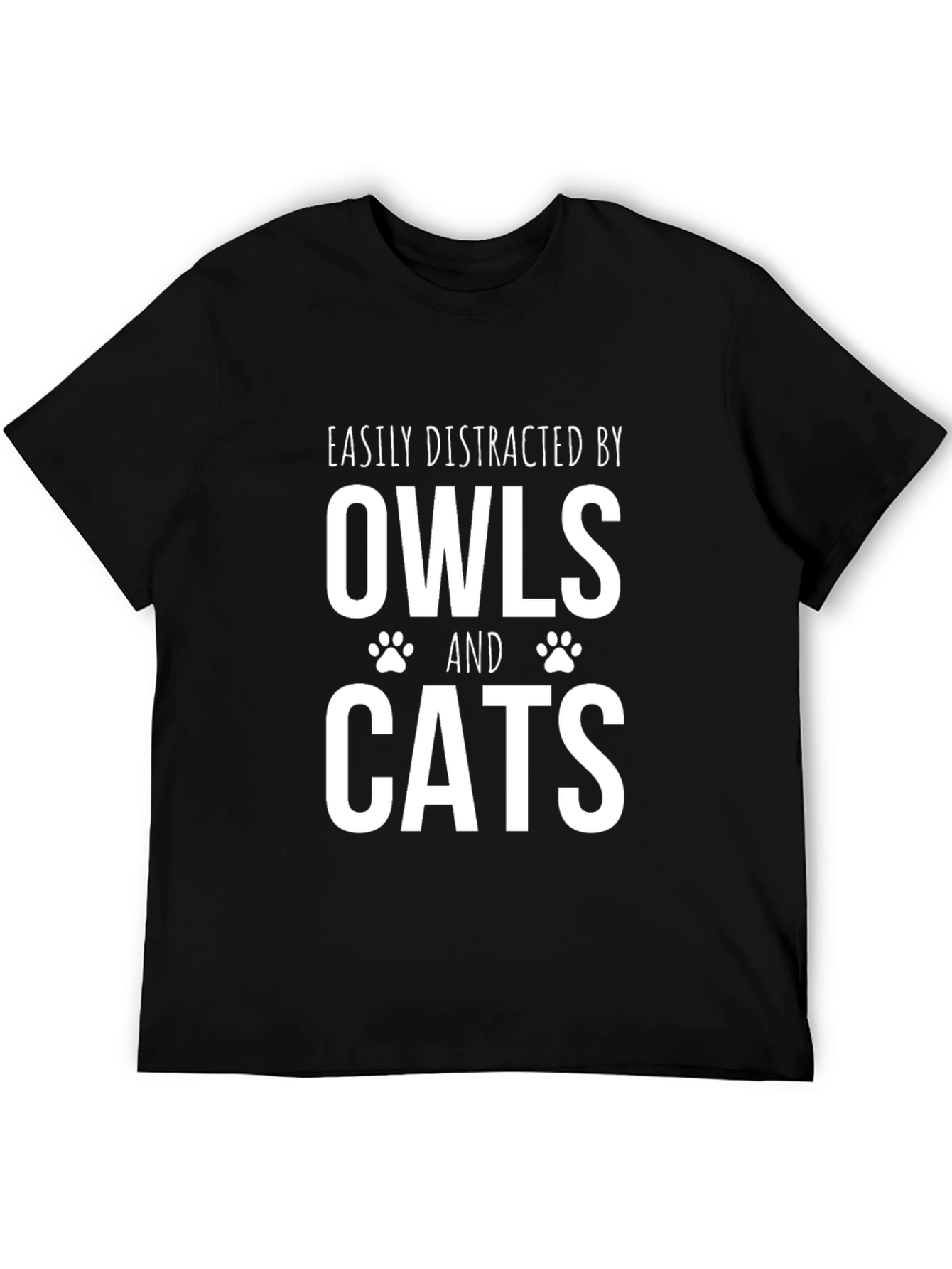 Easily Distracted By Owls and Cats T-Shirt