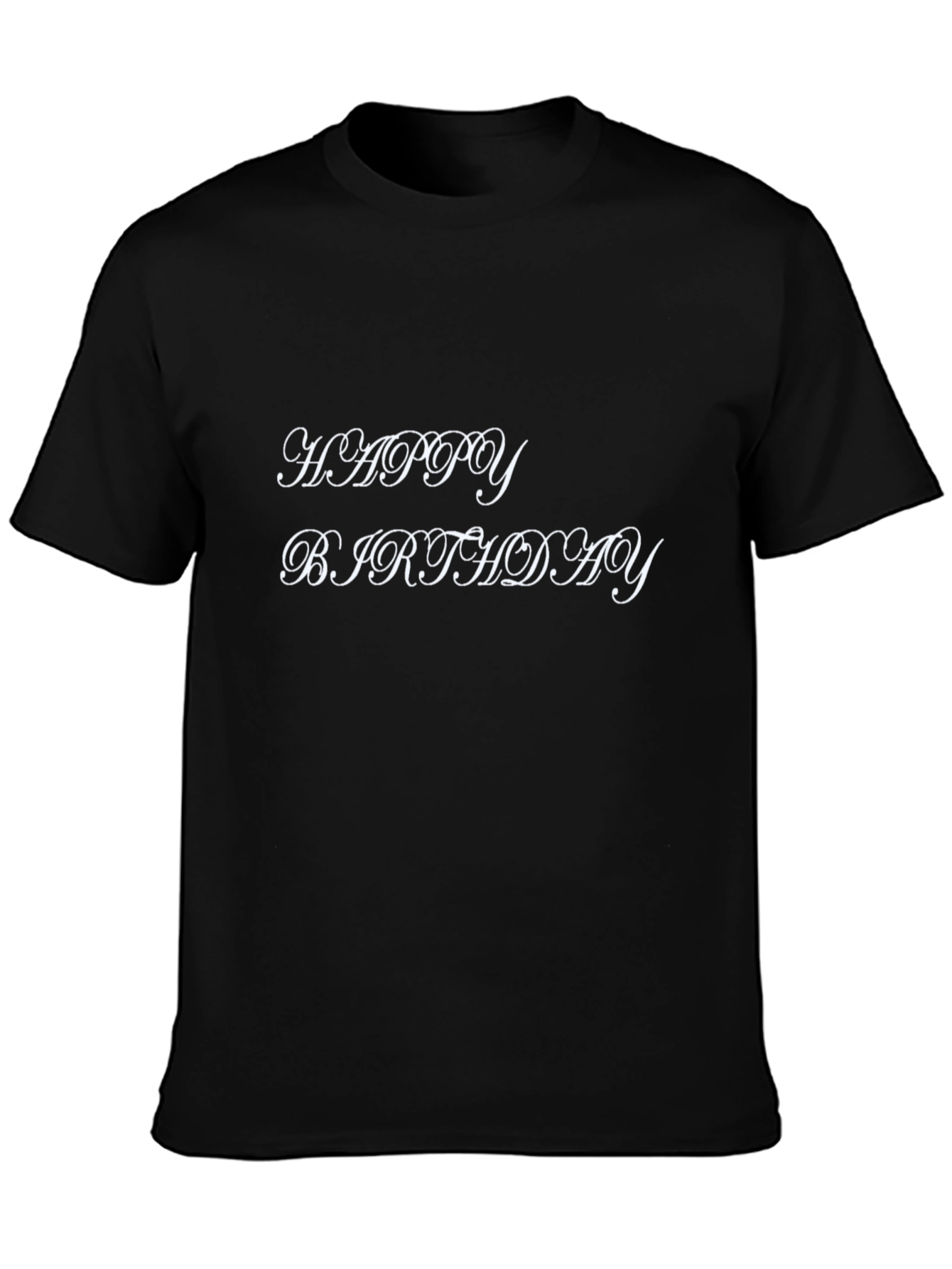 Happy Birthday Black T-Shirt - Stylish Celebration Wear