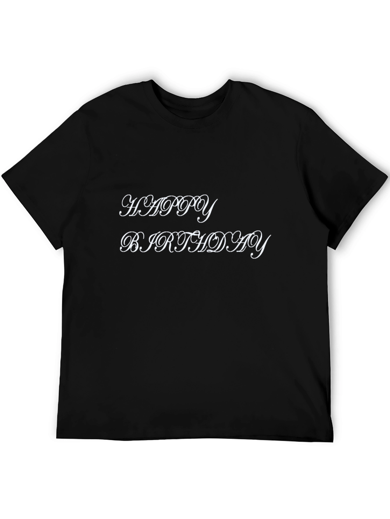 Happy Birthday Black T-Shirt - Stylish Celebration Wear