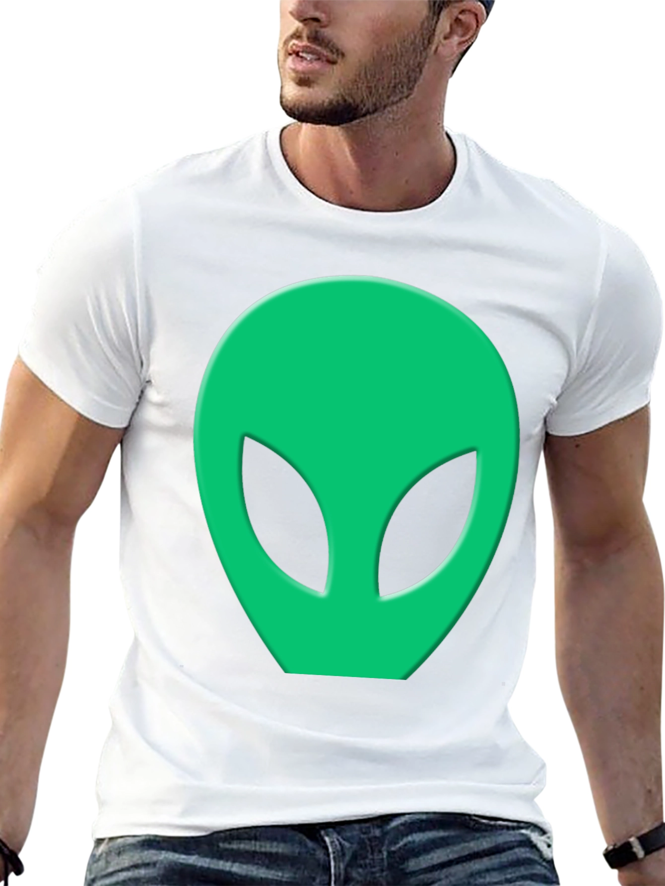 Alien Head Graphic Tee - Black T-Shirt