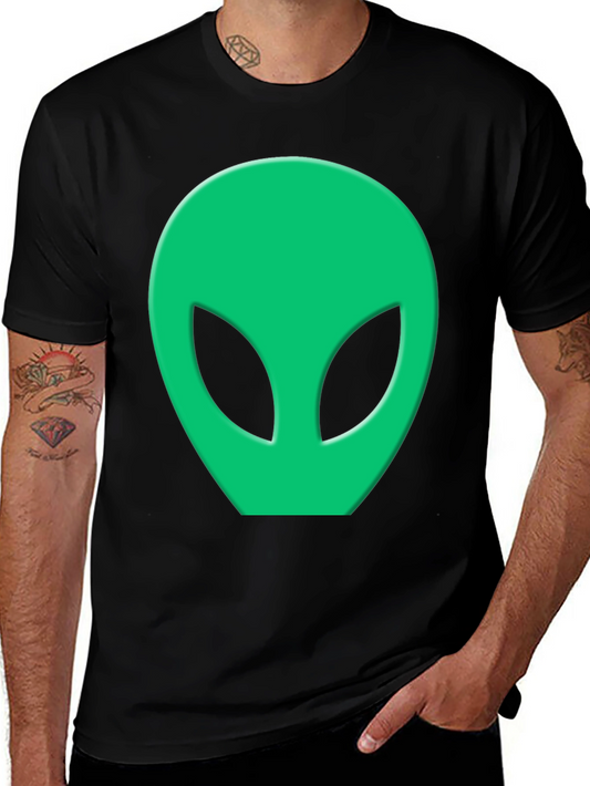 Alien Head Graphic Tee - Black T-Shirt
