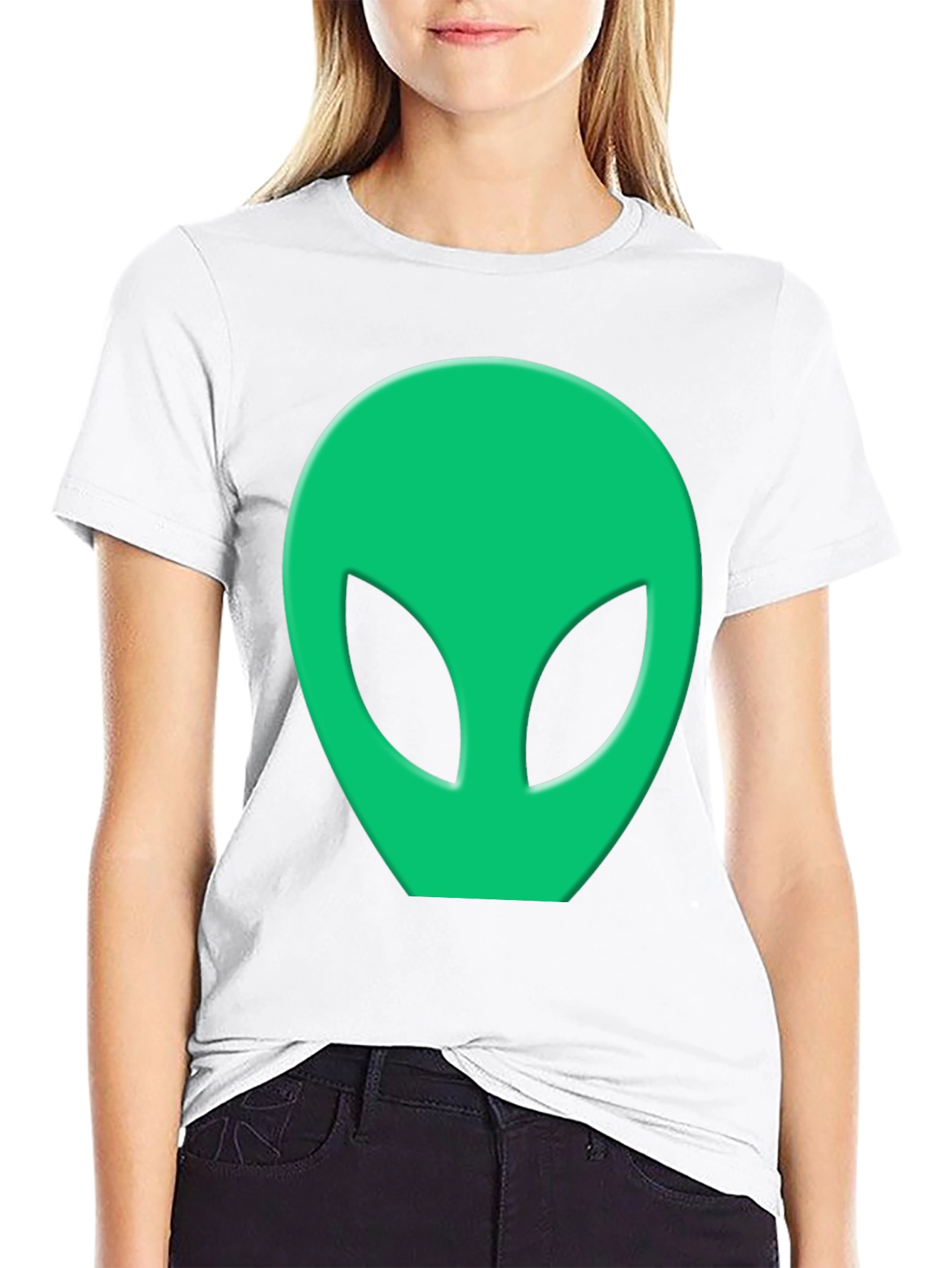 Alien Head Graphic Tee - Black T-Shirt