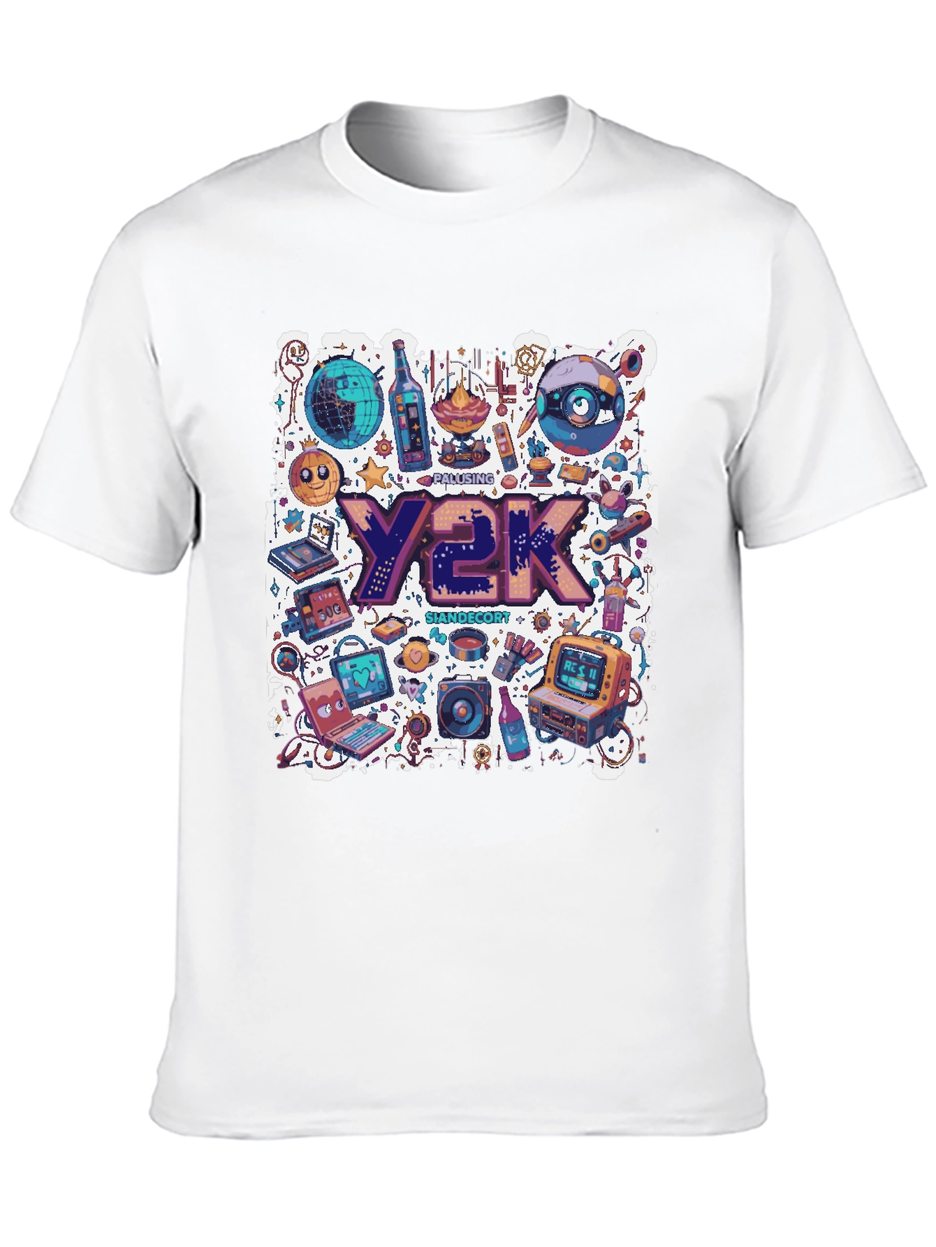 Y2K Themed Graphic Tee - Retro Style