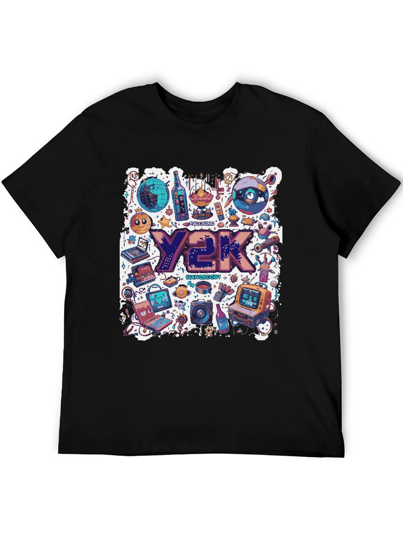 Y2K Themed Graphic Tee - Retro Style