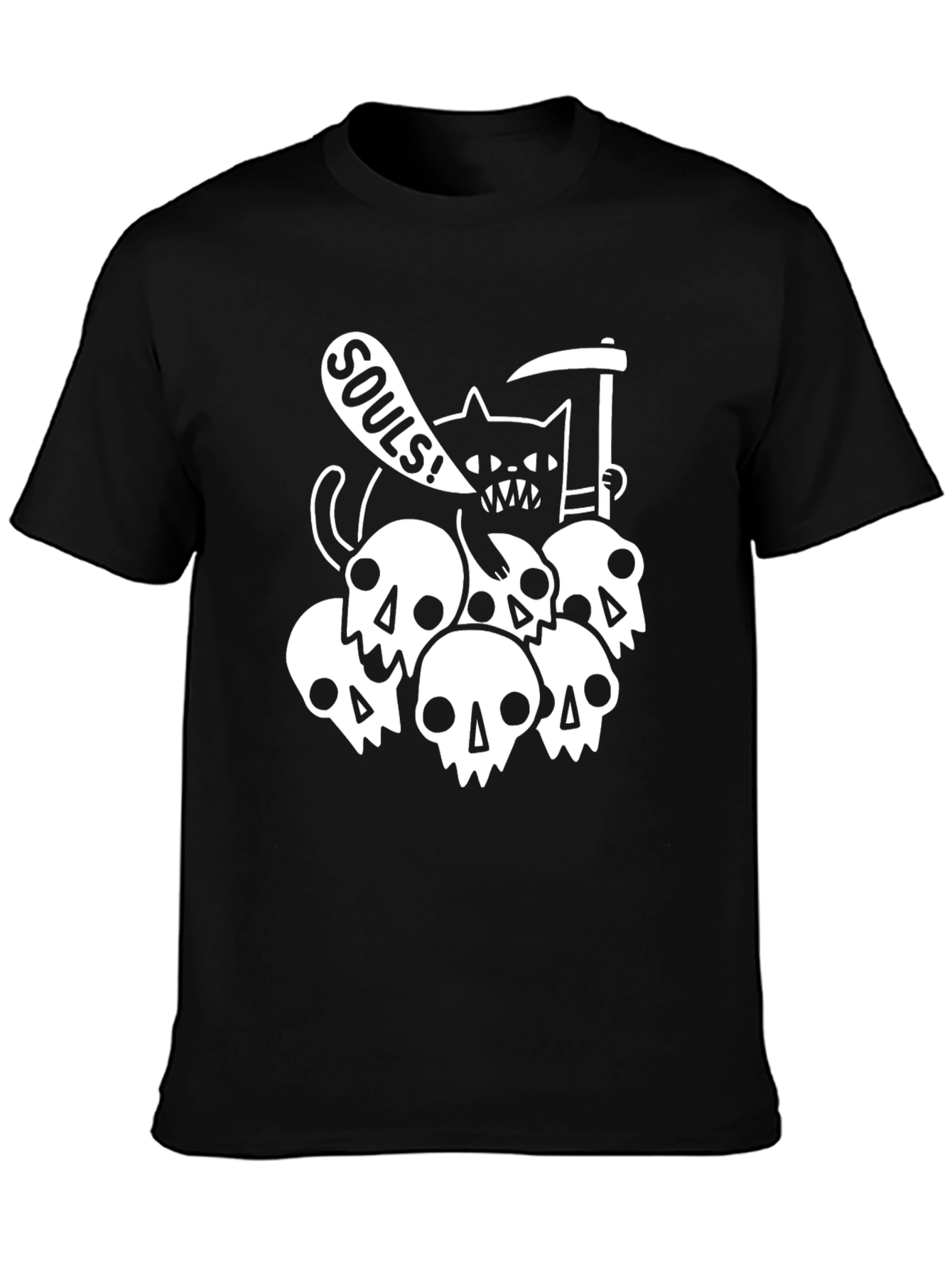 Grim Reaper Cat T-Shirt - Souls Graphic Tee