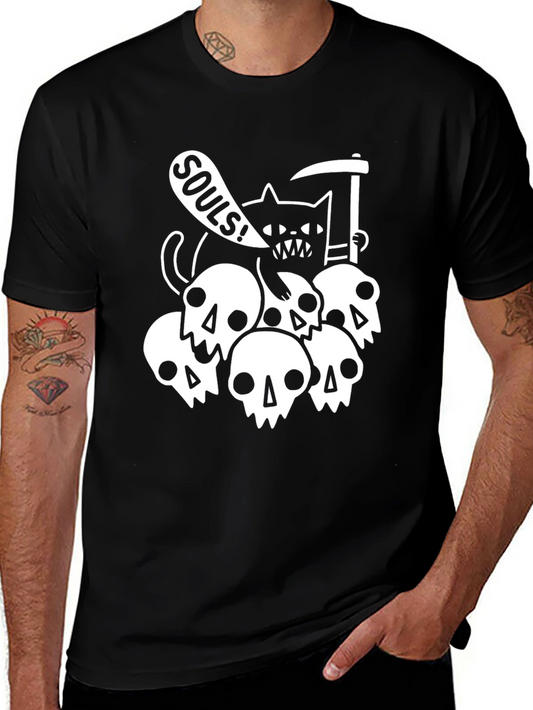 Grim Reaper Cat T-Shirt - Souls Graphic Tee