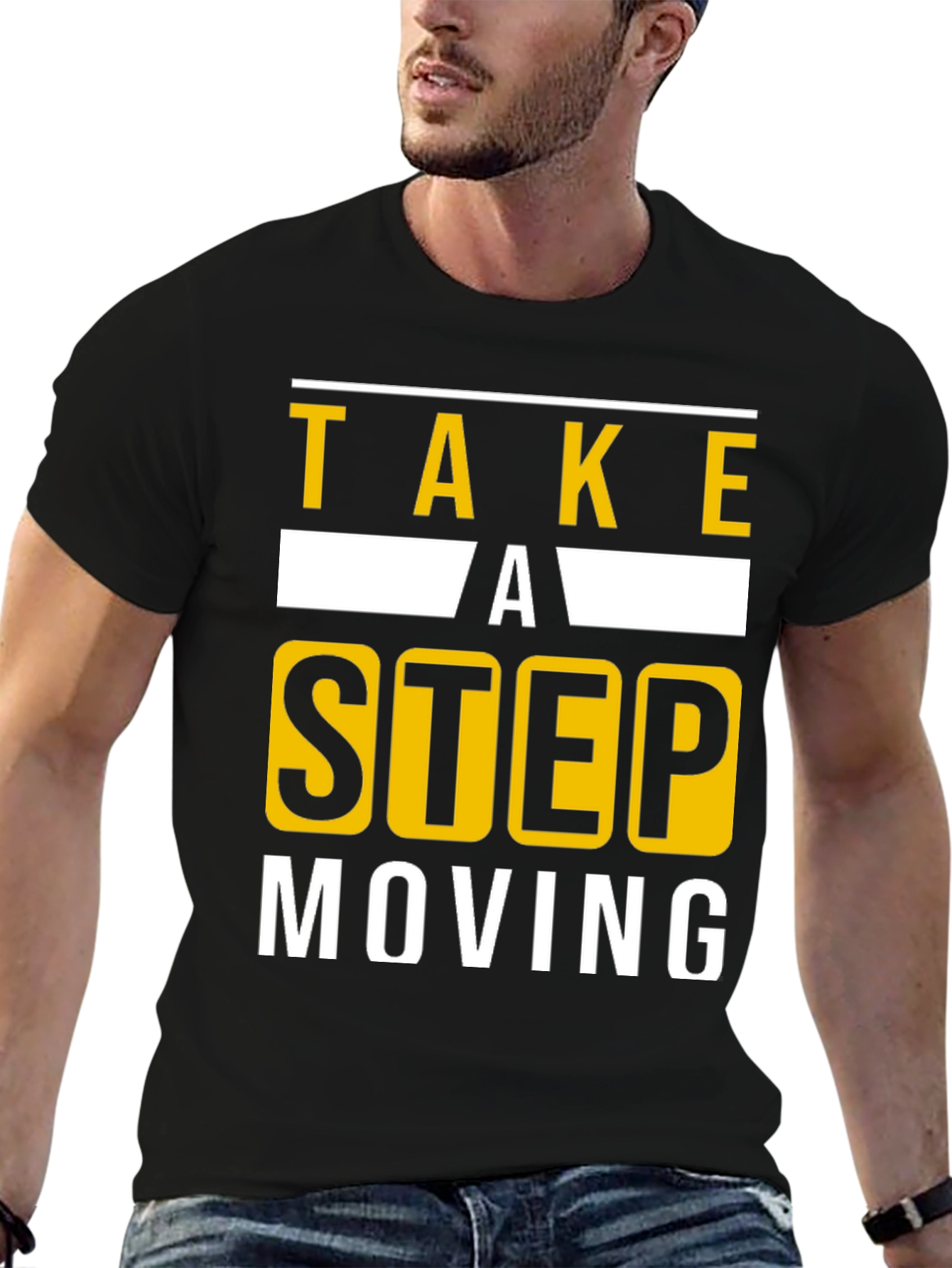 Take A Step Moving T-Shirt - Black