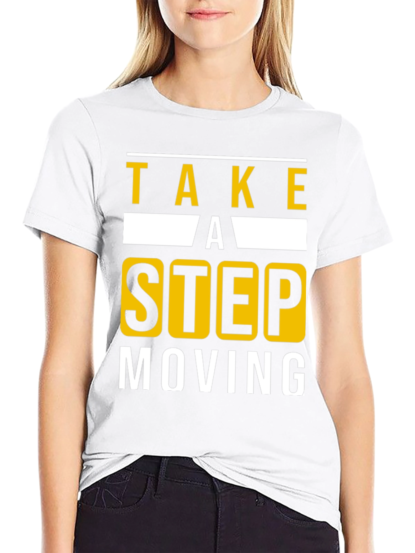 Take A Step Moving T-Shirt - Black