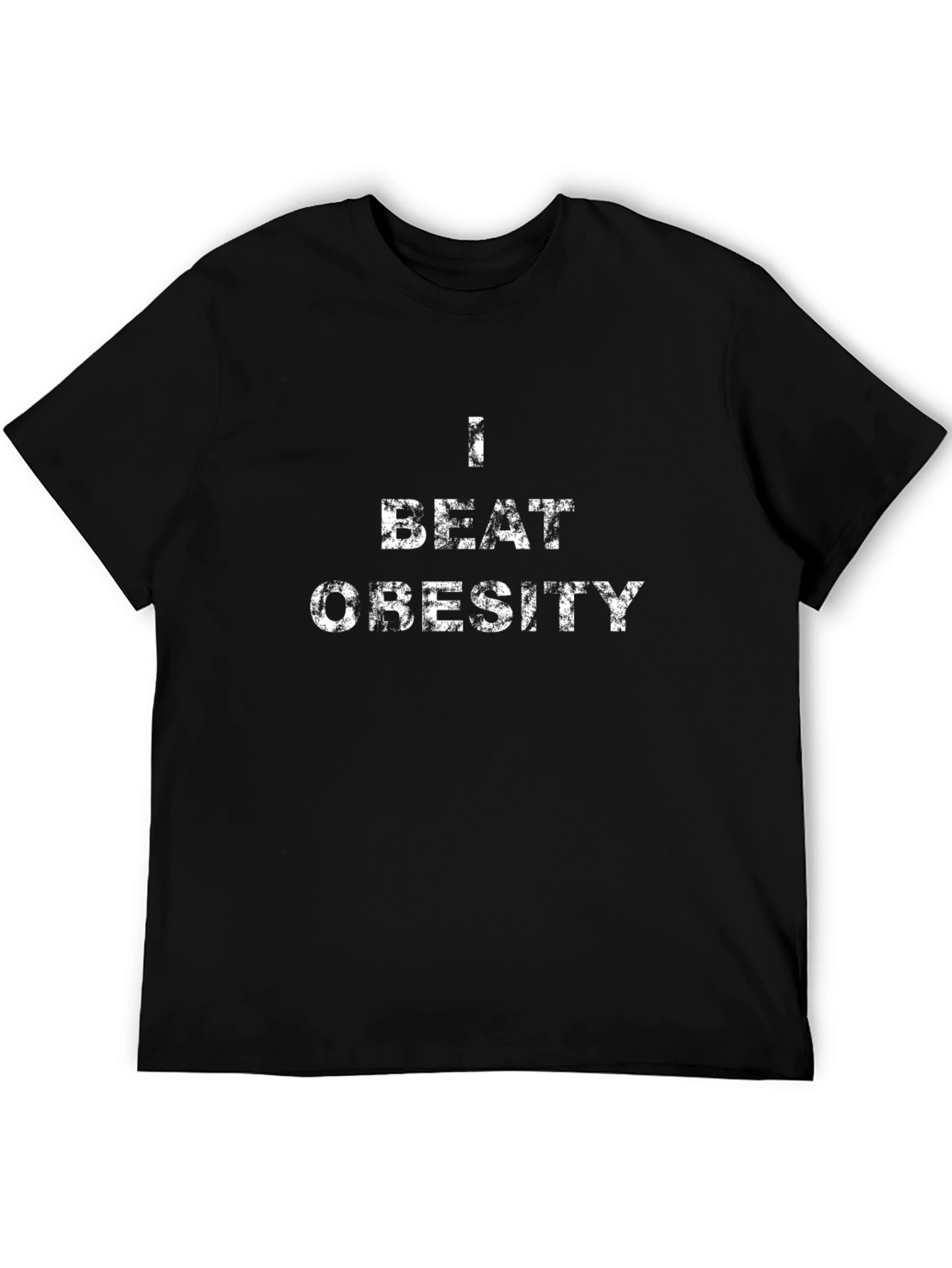 I Beat Obesity T-Shirt - Fitness Motivation