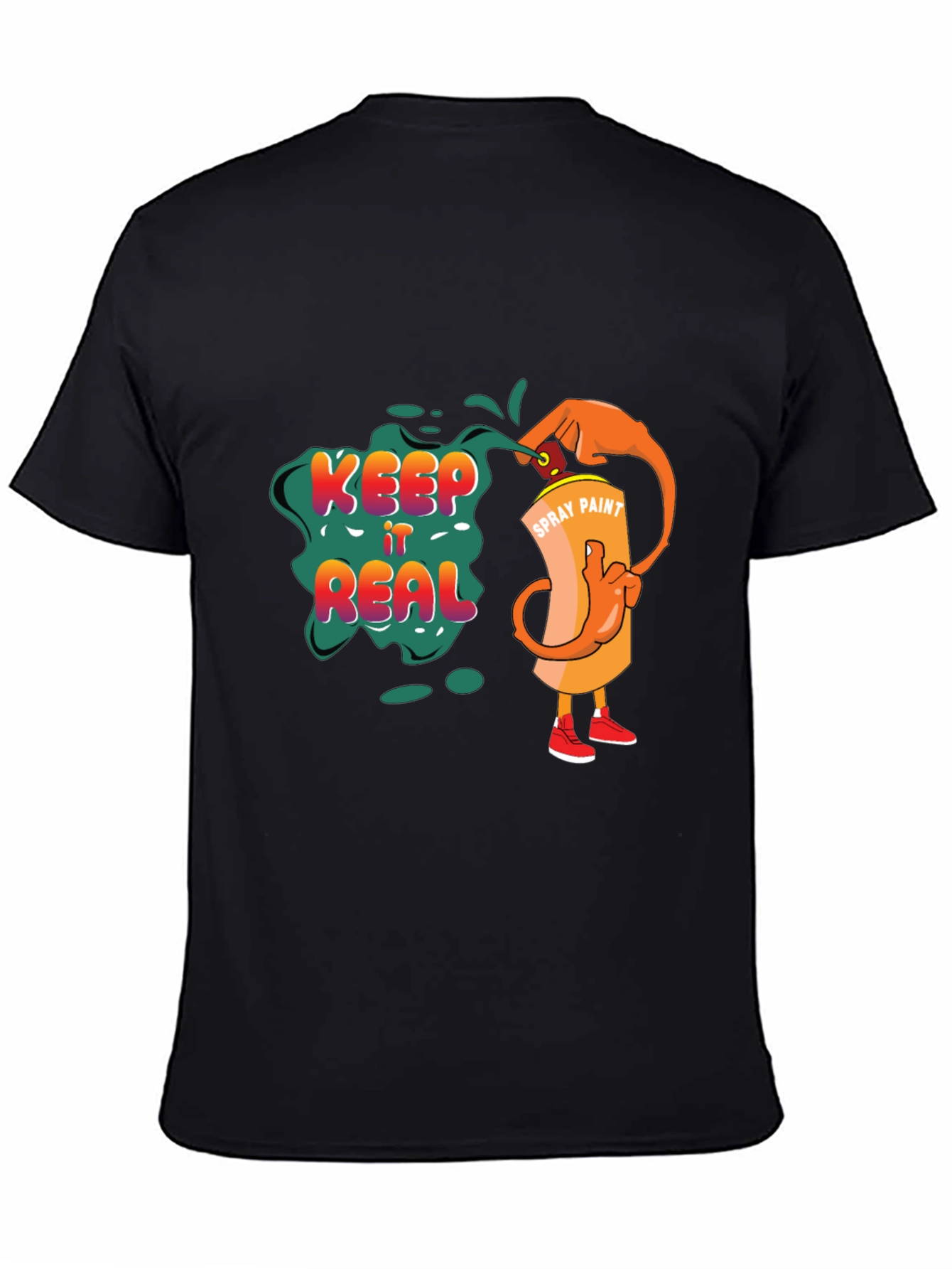 Keep It Real Graphic Tee - Spray Paint Design