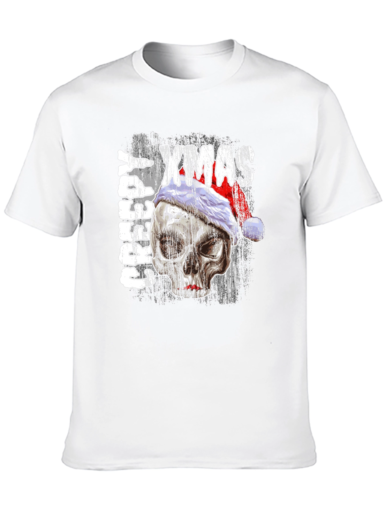 Creepy Xmas Skull T-Shirt - Holiday Horror