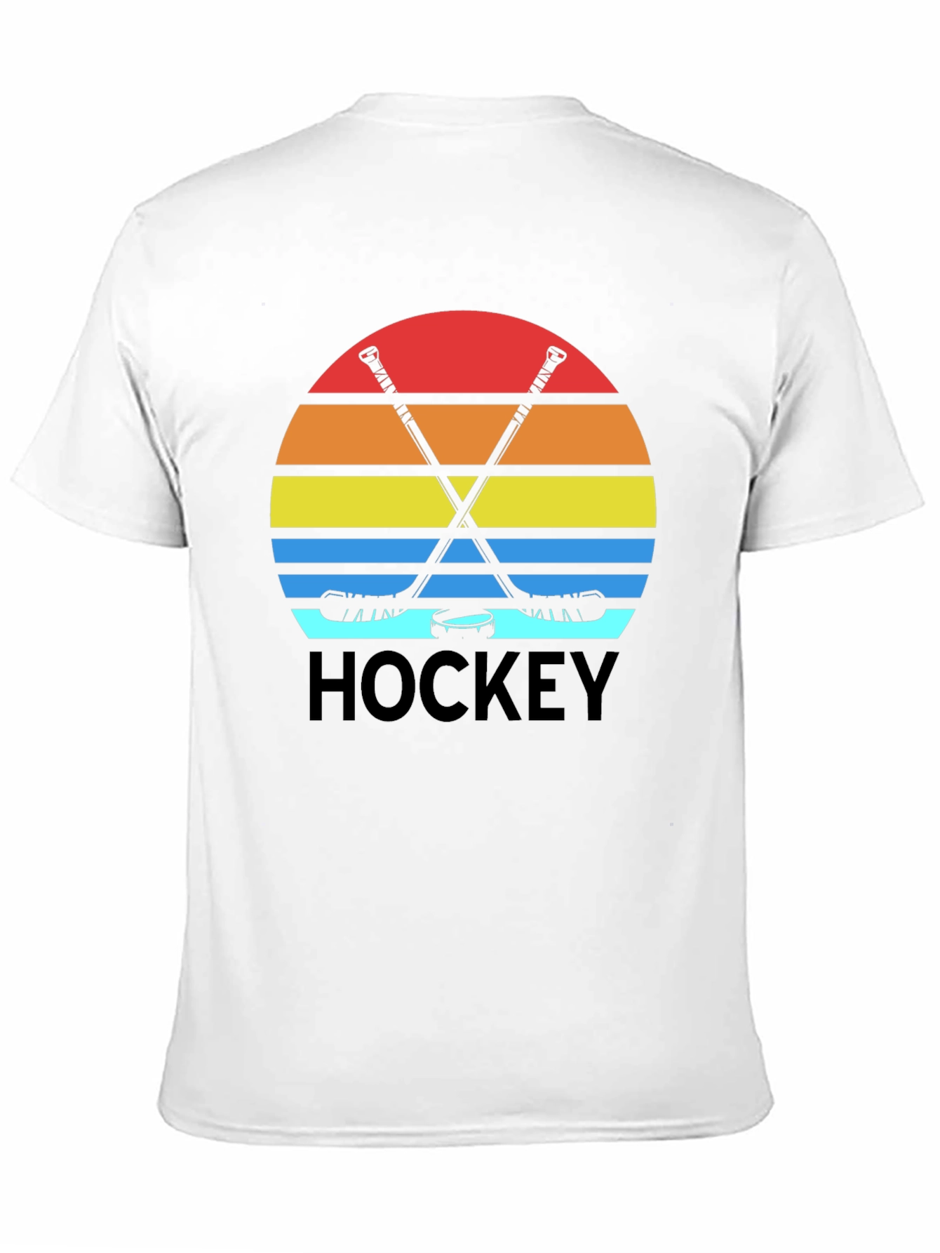 Retro Hockey Sunset Graphic T-Shirt