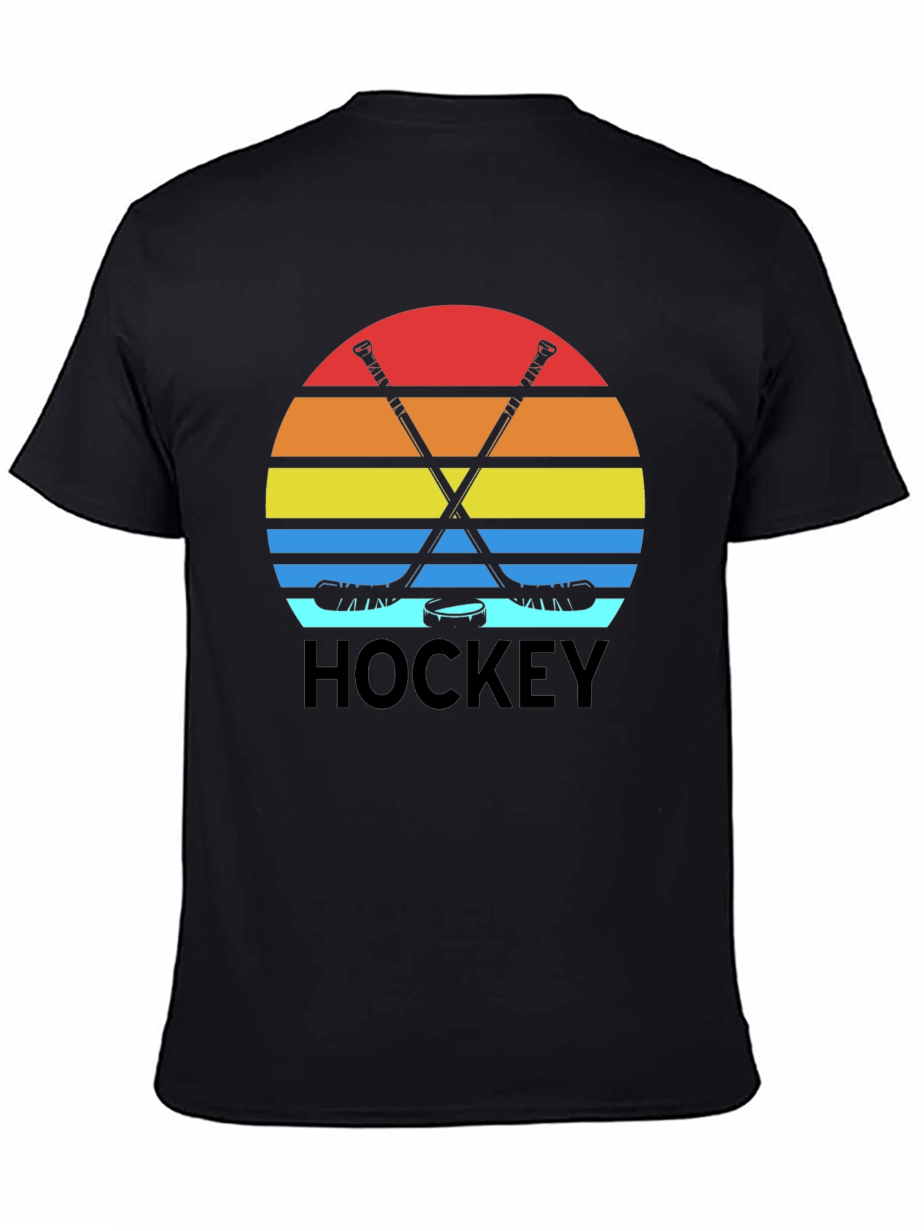 Retro Hockey Sunset Graphic T-Shirt