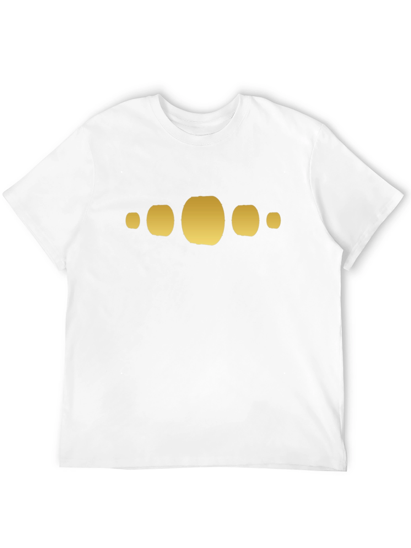 Geometric Gold Graphic Black T-Shirt